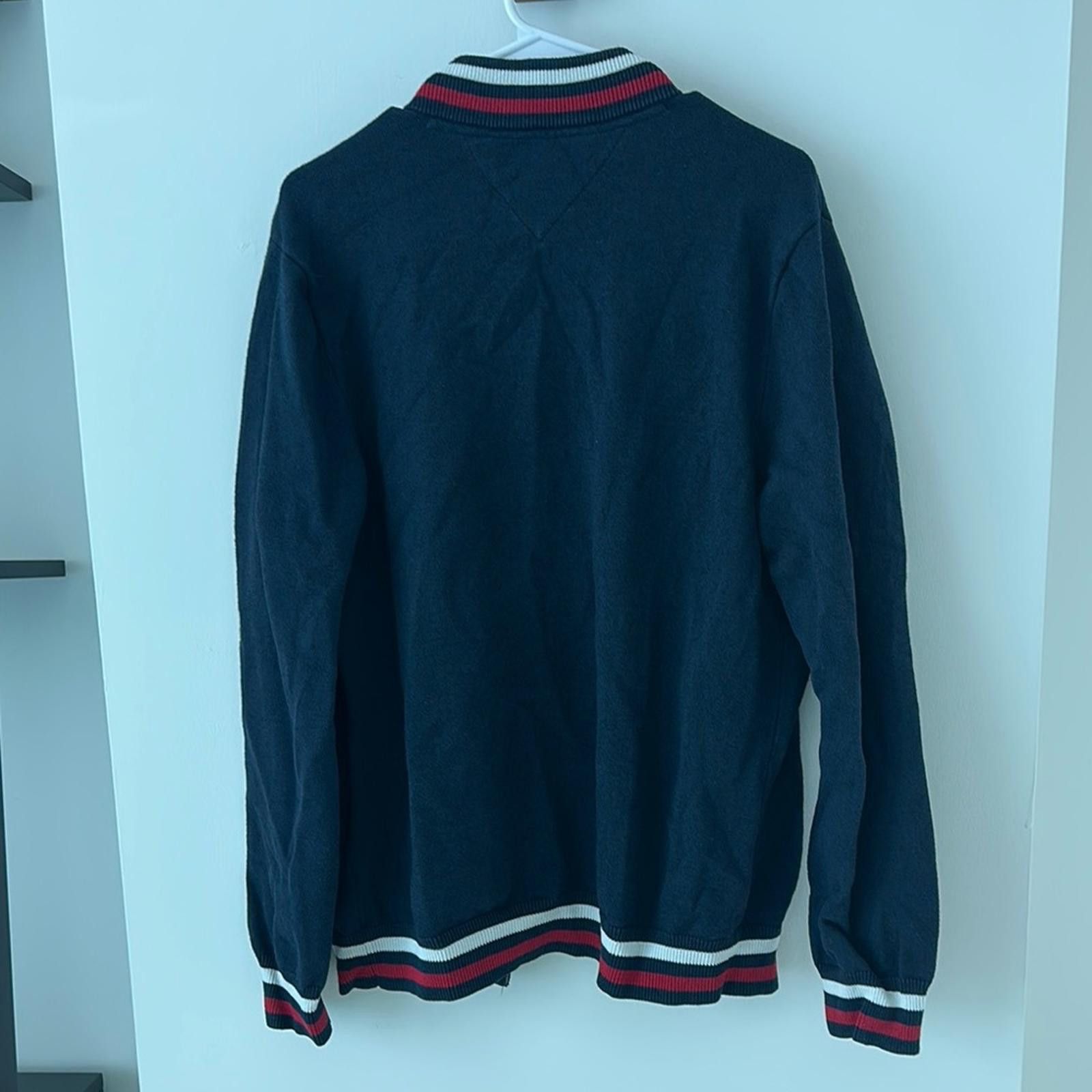 Tommy Hilfiger Tommy Hilfiger Blue and Red Varsity Bomber Jacket Size US L / EU 52-54 / 3 - 4 Thumbnail