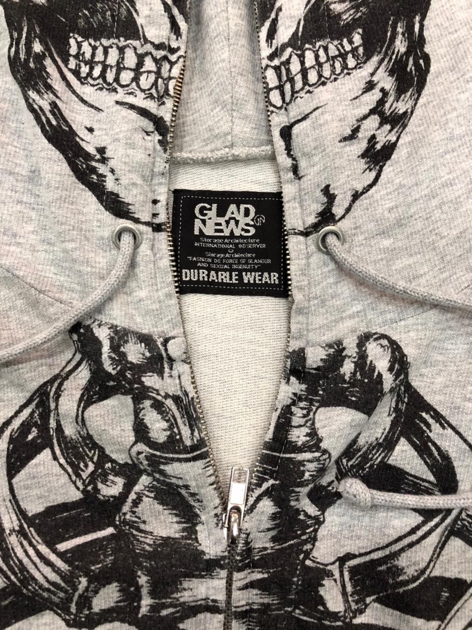 If Six Was Nine Glad News Skeleton Full Zip Hoodie Size US M / EU 48-50 / 2 - 9 Thumbnail