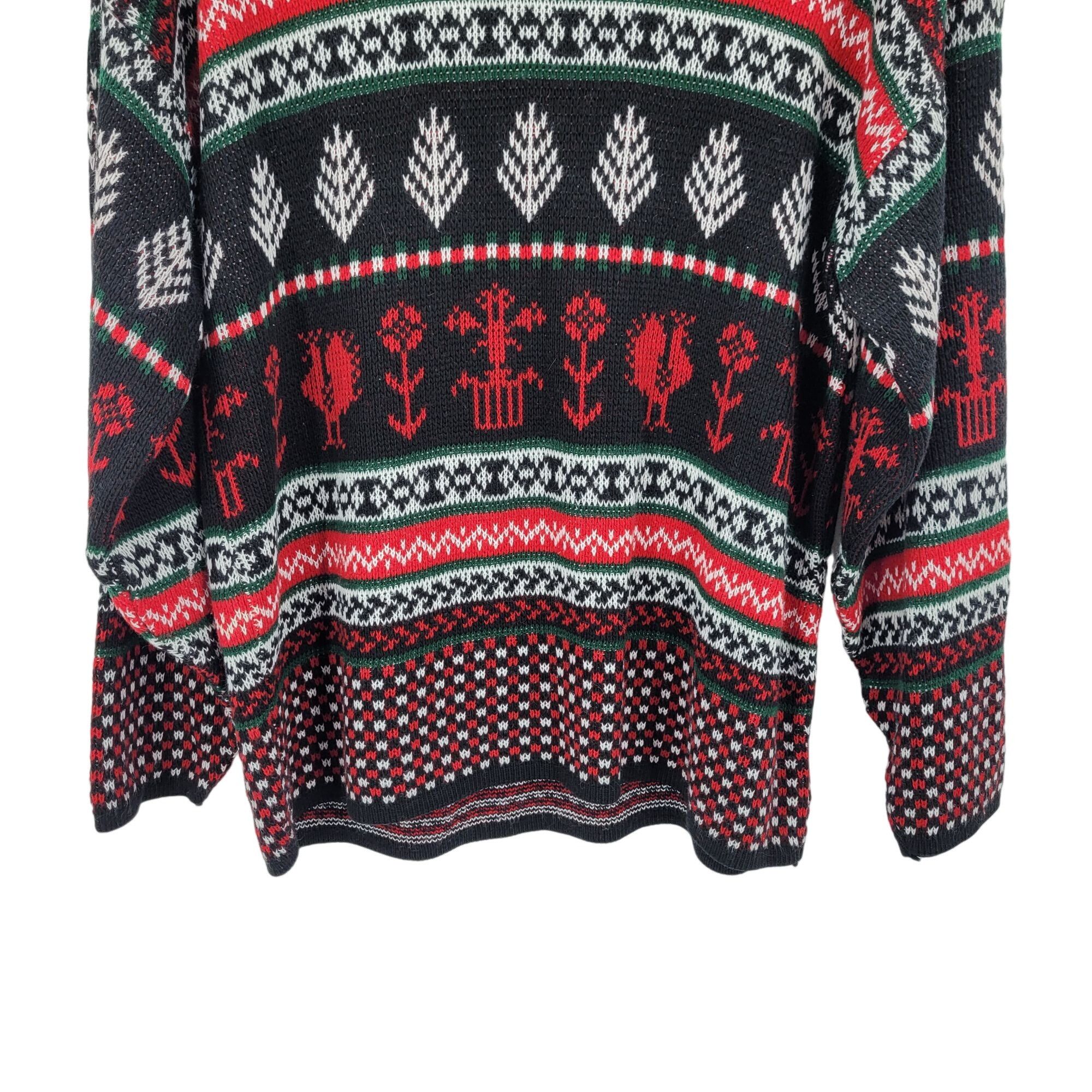 Vintage Vintage Ugly Christmas Sweater L Navy Red Argyle Non Itch Size US L / EU 52-54 / 3 - 8 Thumbnail