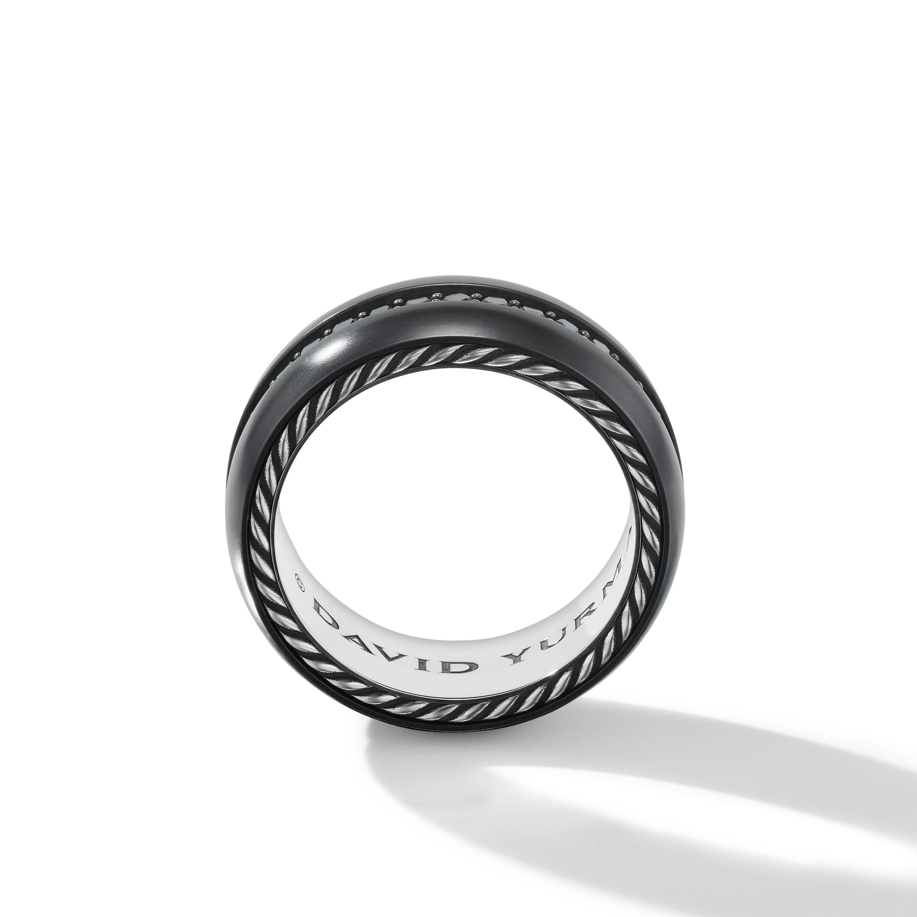 David Yurman o1w1db10526 R05994M/Size 10/Streamline Band Ring in Black Size ONE SIZE - 2 Thumbnail