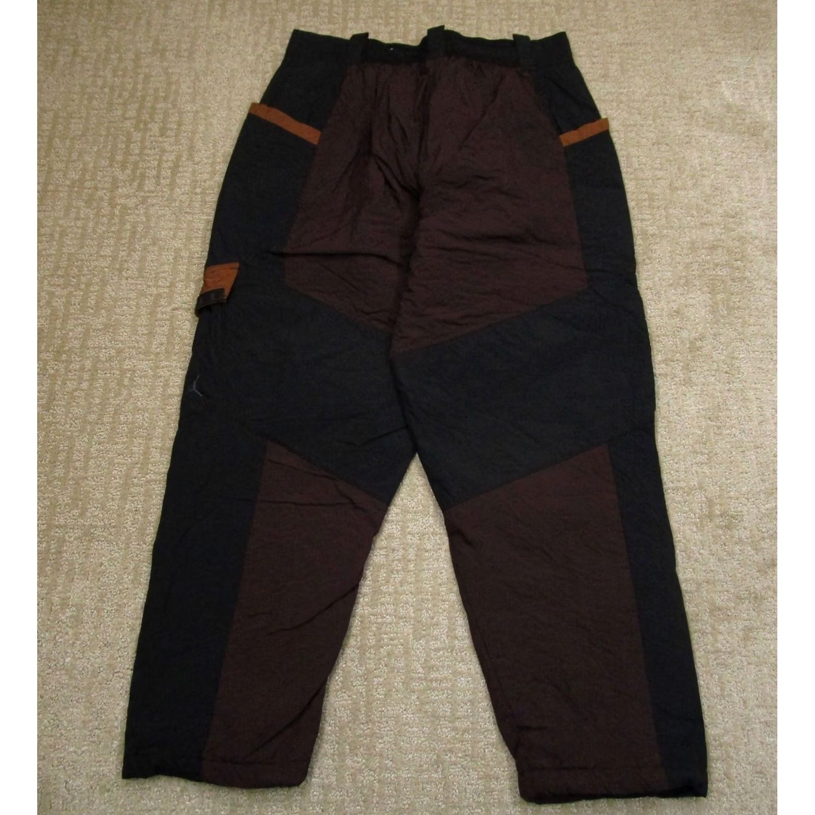 Jordan Brand Jordan Pants Women XL Black Colorblock Cargo Performance Running Street Style 90s Athleisure Logo Shoes? Size 40" / US 18 - 3 Thumbnail