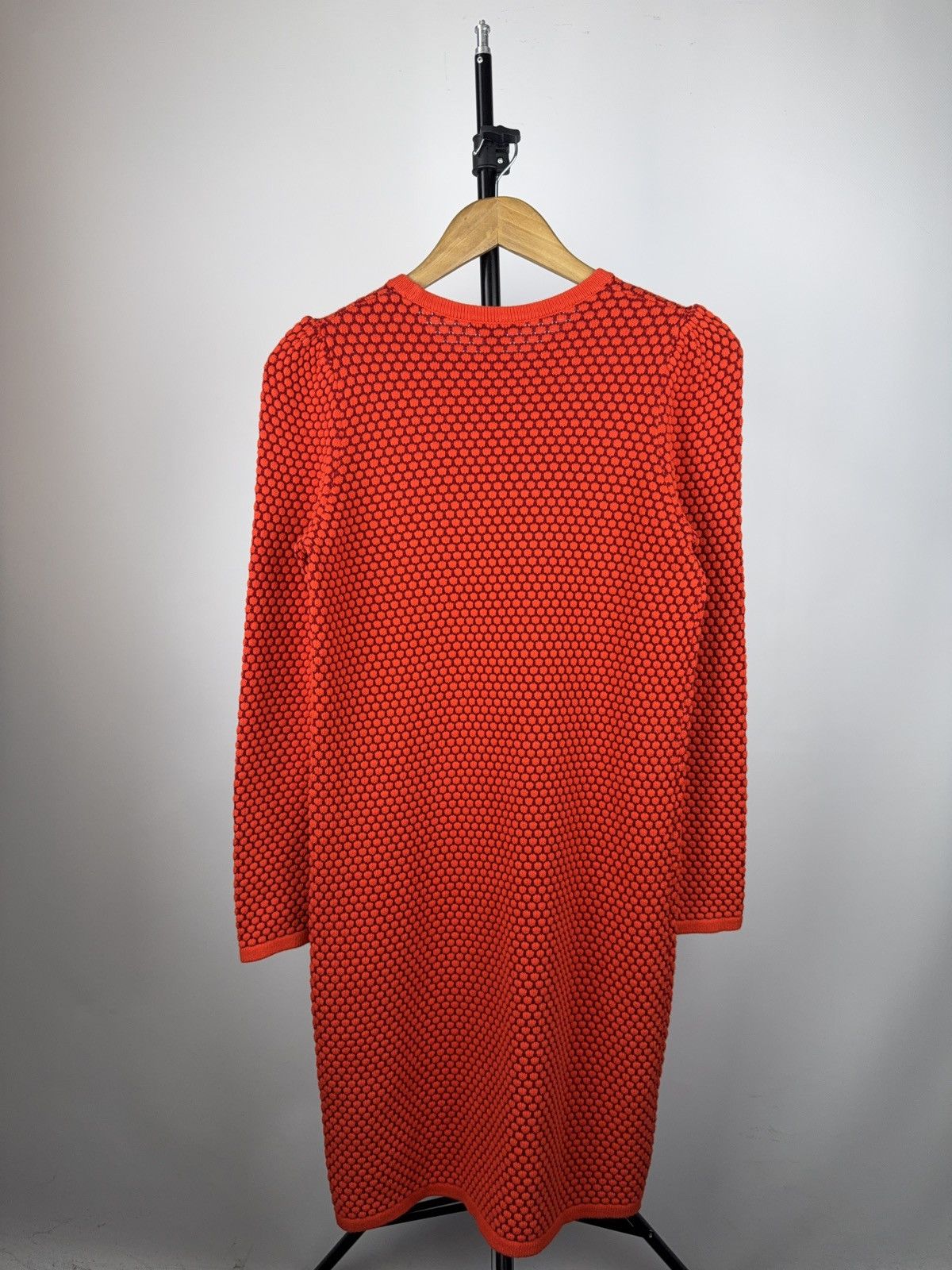 Cos COS Geometric Knit Dress Red Black Honeycomb Pattern Size XS / US 0-2 / IT 36-38 - 6 Thumbnail