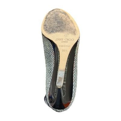 Jimmy Choo JIMMY CHOO Isabel Metallic Glitter Silver Gold Pumps US 6 EU Size US 6 / IT 36 - 8 Thumbnail