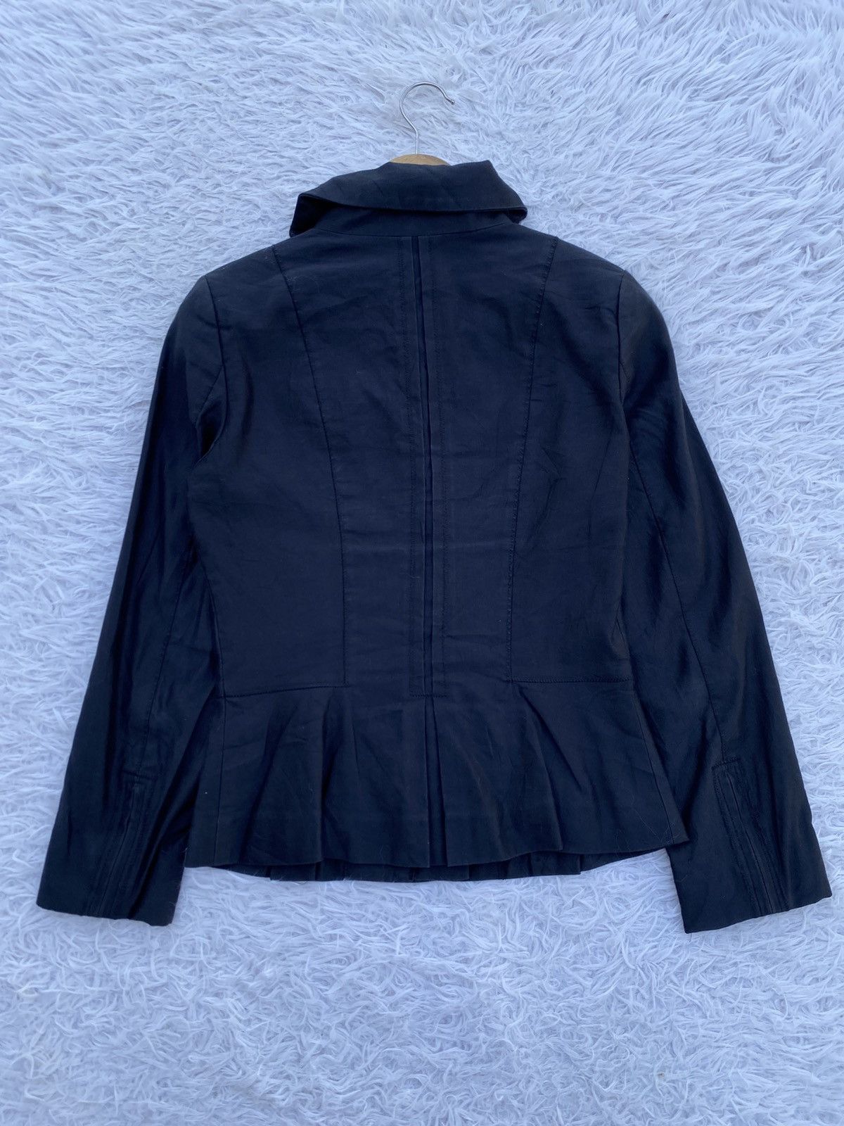 DKNY Rare DKNY Classic Black Cotton Zipper Jacket Size XS / US 0-2 / IT 36-38 - 15 Thumbnail