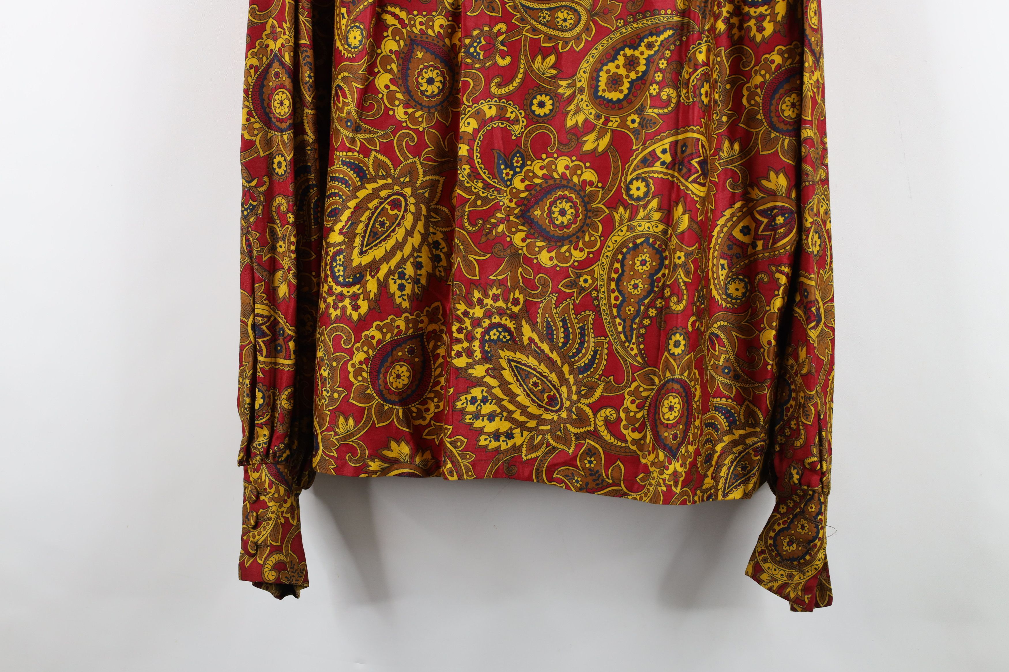 Vintage Vintage 40s 50s Streetwear Paisley Dagger Collar Polo Shirt Size US XL / EU 56 / 4 - 3 Thumbnail
