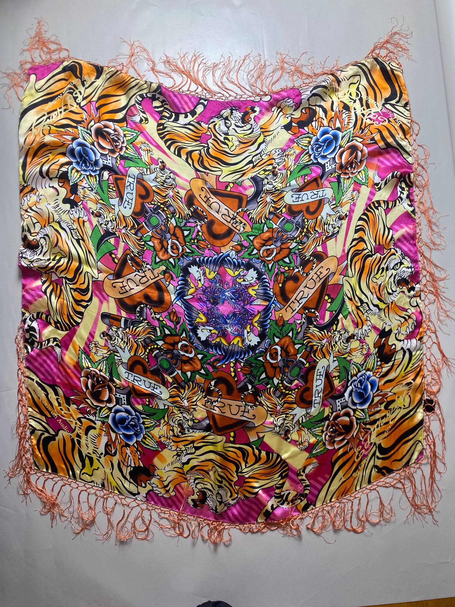 Crazy Rare Vintage Ed Hardy Scarf