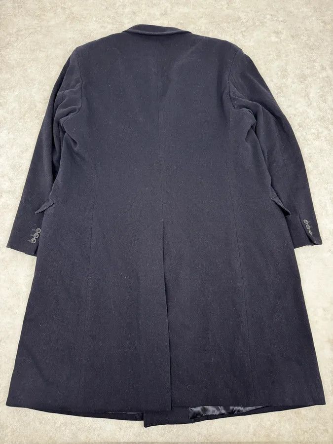 Armani Collezioni 1990s Giorgio Armani Le Collezioni Navy Wool Officier Trench Coat Size US L / EU 52-54 / 3 - 4 Thumbnail