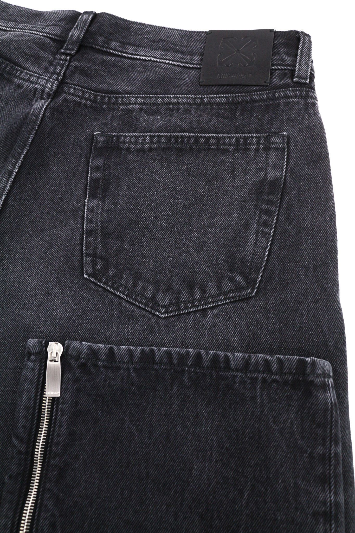 Off-White 30 Zip Detailed Skate Vintage Black Button Fly 81882 Size US 30 / EU 46 - 5 Thumbnail
