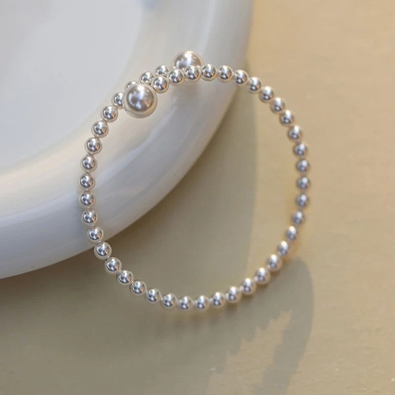 Other 1PC Imitation Pearl Bracelet Stretchable Size ONE SIZE - 2 Thumbnail