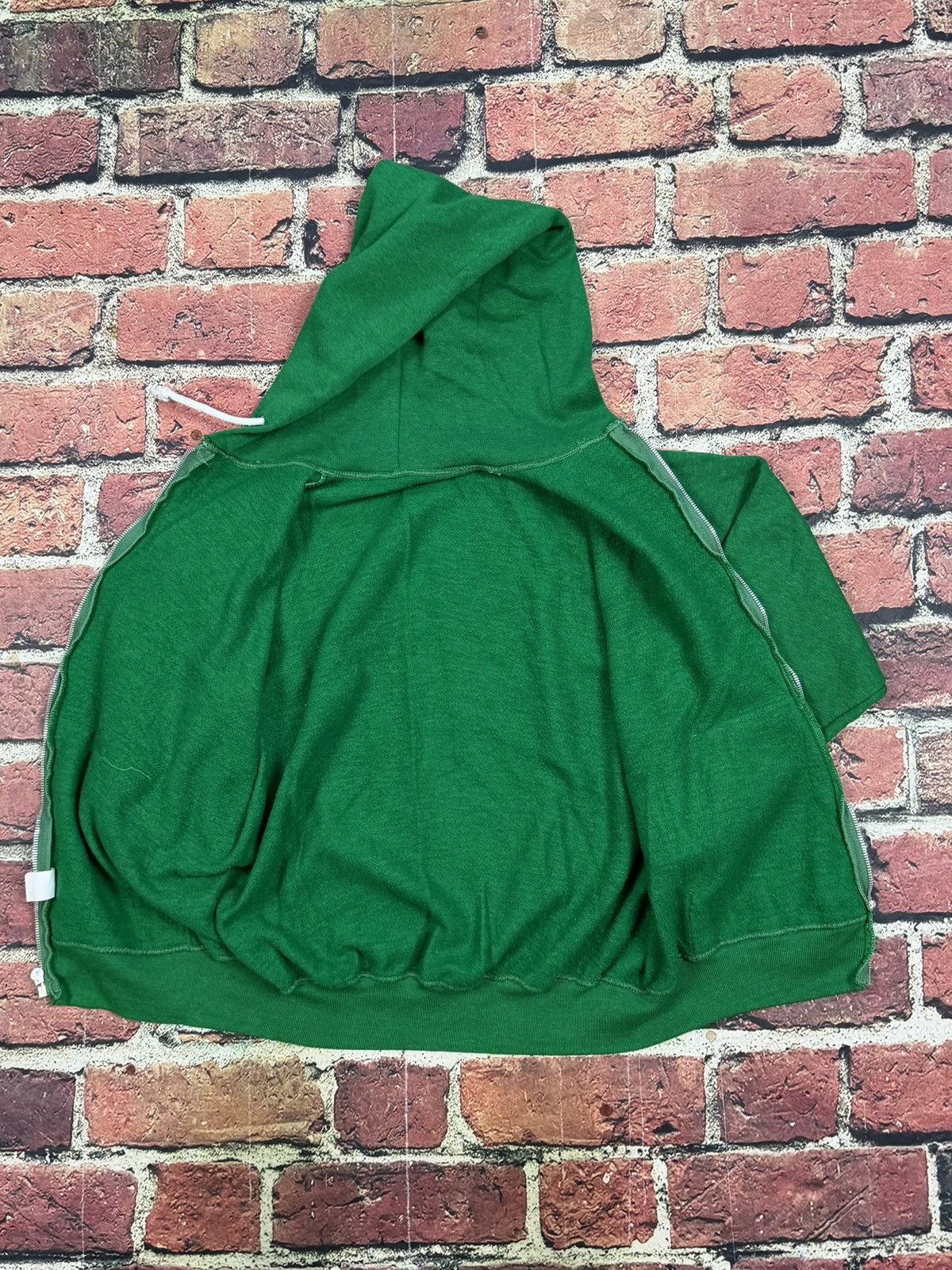 Other Vintage Blank Green Zip Up Hoodie Cropped Boxy 70s 80s Size US M / EU 48-50 / 2 - 7 Thumbnail