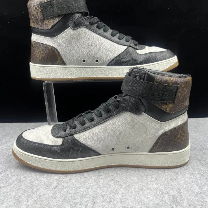 Louis Vuitton Louis Vuitton Rivoli Black and White High-Top Sneakers -250 Size US 8 / EU 41 - 6 Thumbnail