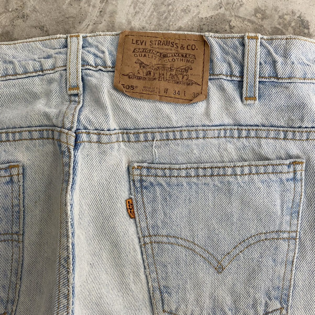 Levi's Vintage 1996 Levis 505 Orange Tab Light Blue Dirty Jeans Size US 34 / EU 50 - 14 Thumbnail