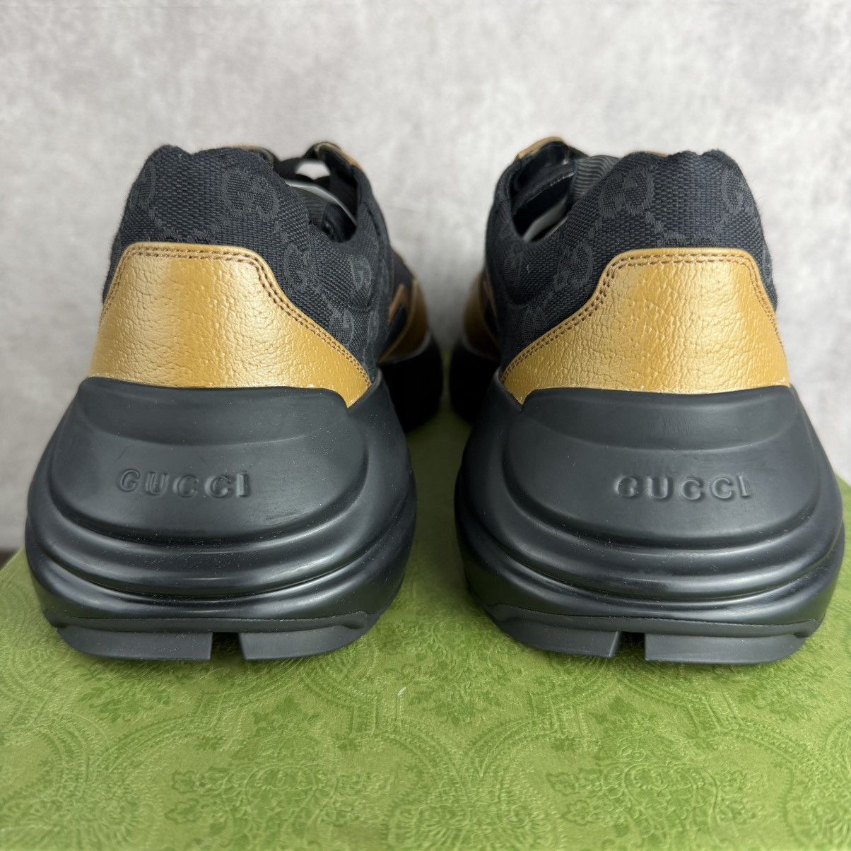Gucci NEW Gucci Rhyton Maxi Supreme Black Khaki Beige 8.5 UK 9 US Size US 9 / EU 42 - 8 Thumbnail