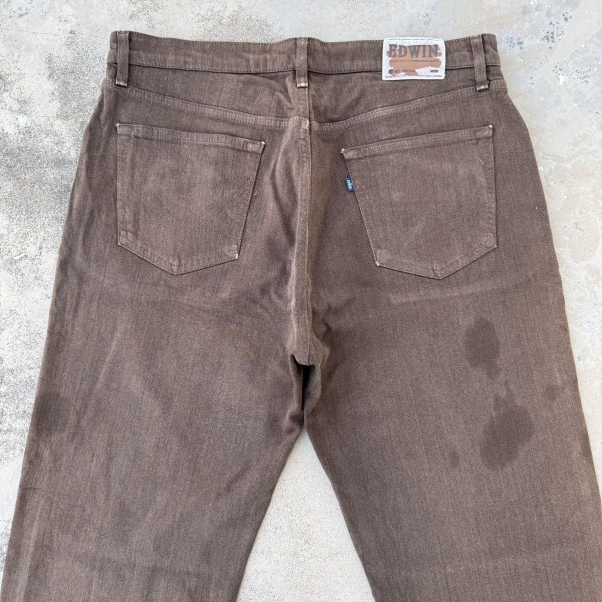 Edwin Vintage Edwin Dark Brown Denim Jean Pants W36 Size US 36 / EU 52 - 10 Thumbnail
