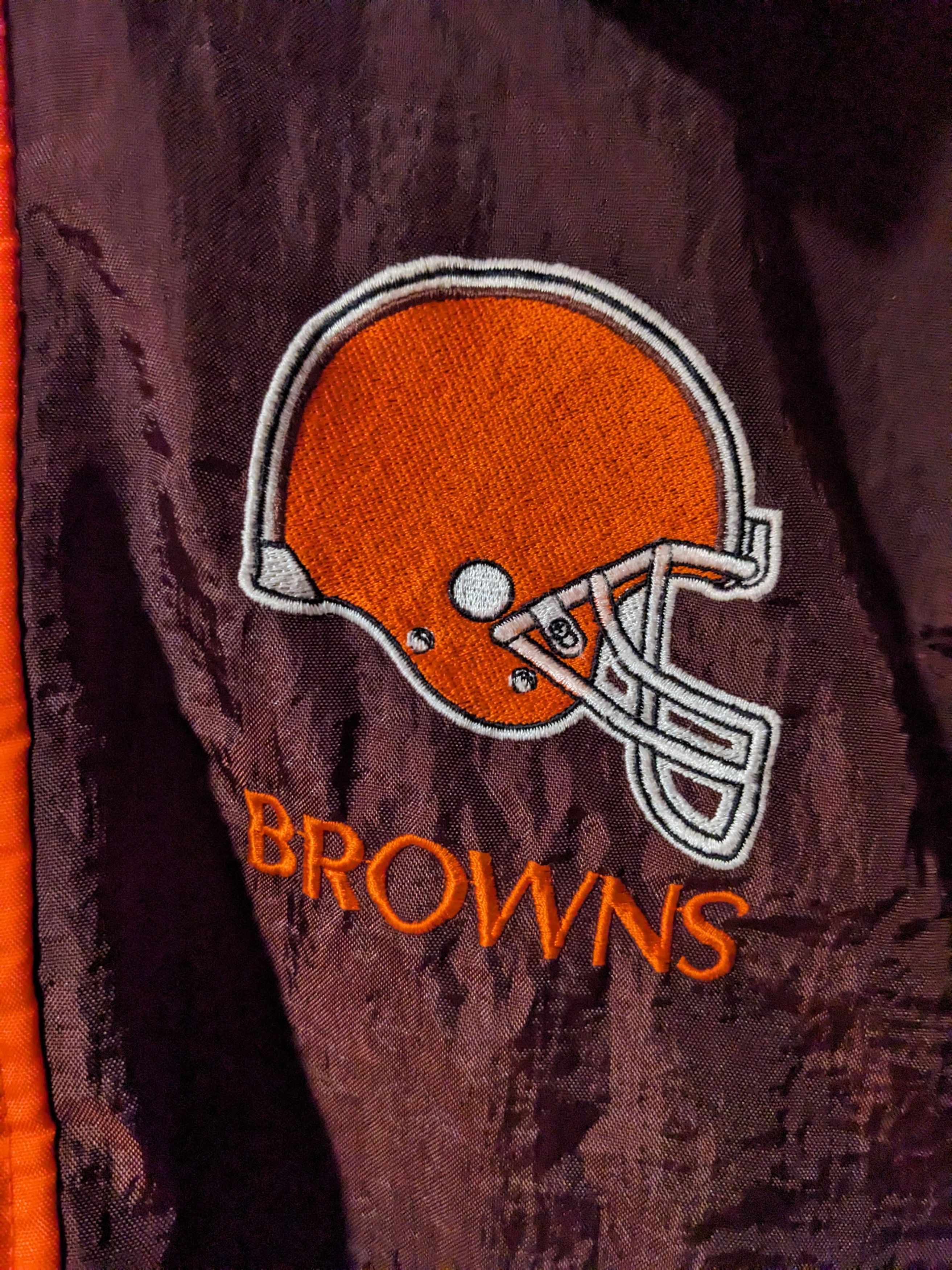 NFL × Vintage Vintage 90s Cleveland Brown Mighty NFL Boys Medium Jacket Size US M / EU 48-50 / 2 - 2 Thumbnail