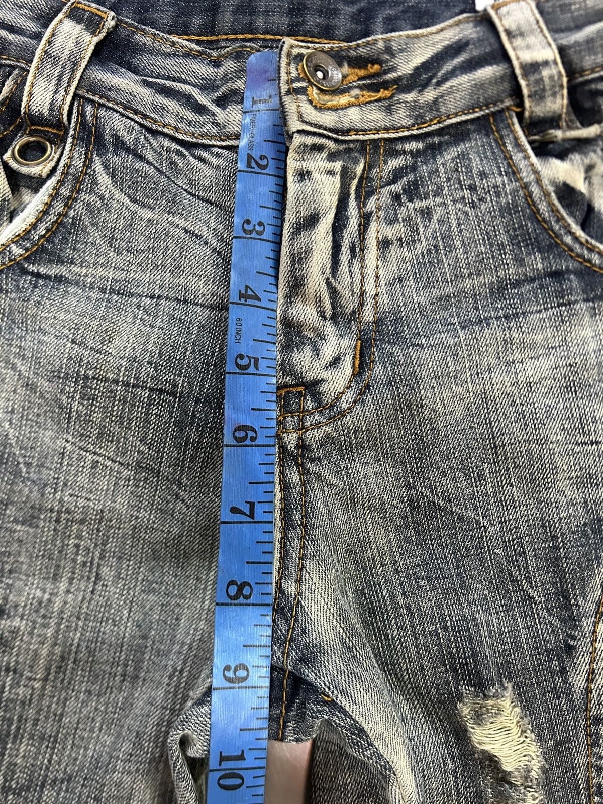 semanticdesign Vintage Semantic Design Clawmark Distressed Flare Jeans Size US 31 - 17 Thumbnail