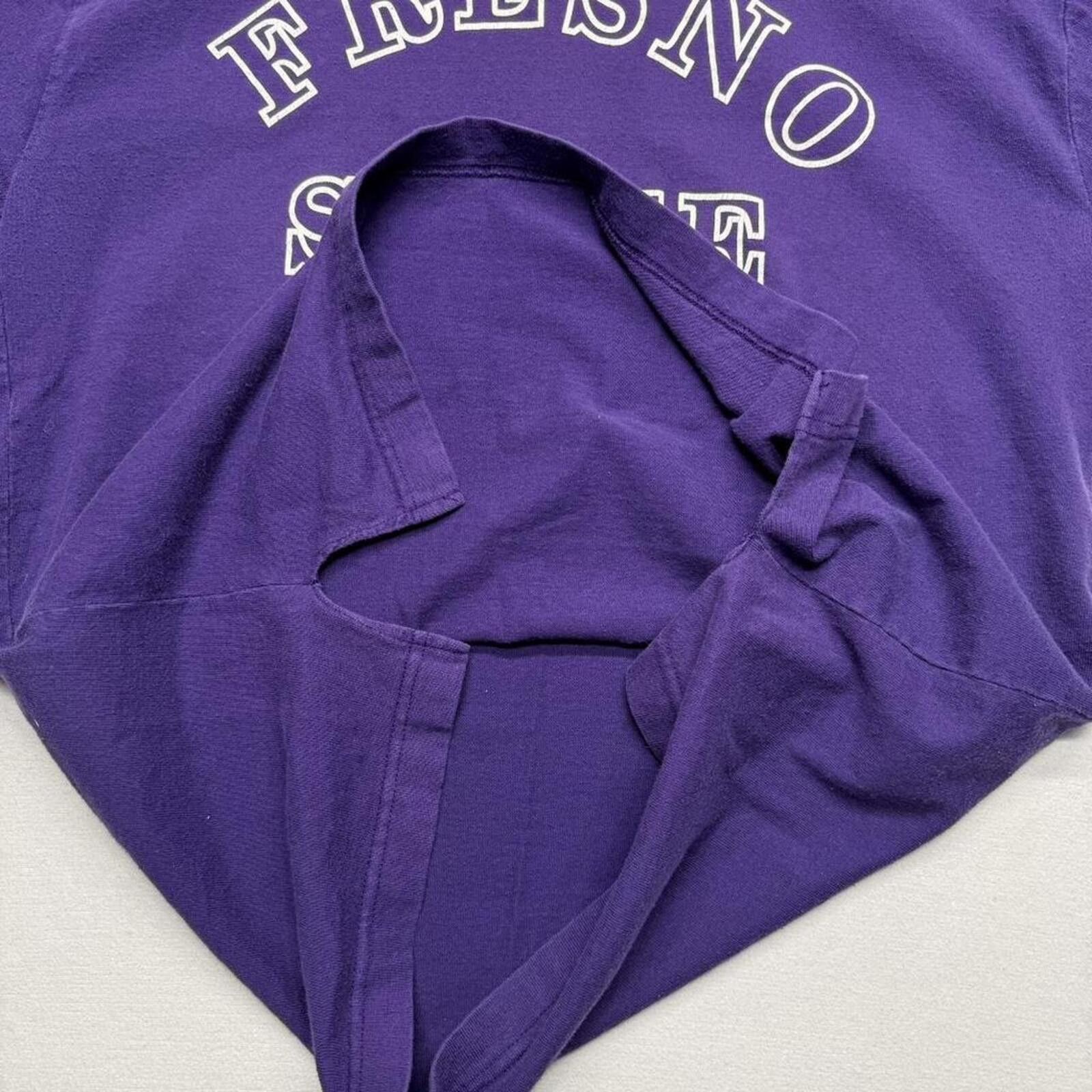 Other VTG 90s Fresno State purple/gray double collar t-shirt XL Size US XL / EU 56 / 4 - 6 Thumbnail