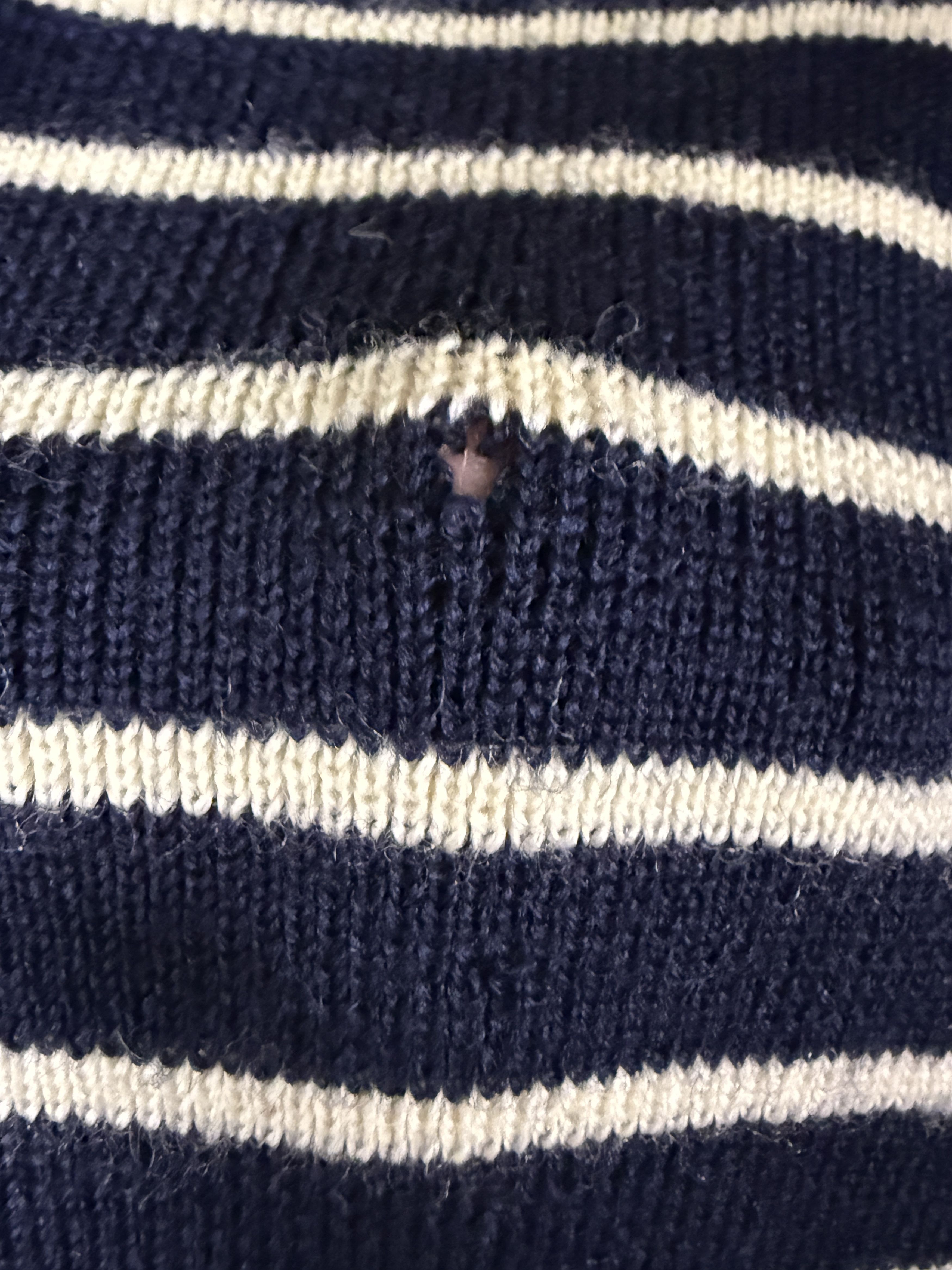 Dior DIOR HOMME Hedi Slimane RARE Striped Navy Knit Sweater Size US S / EU 44-46 / 1 - 8 Thumbnail
