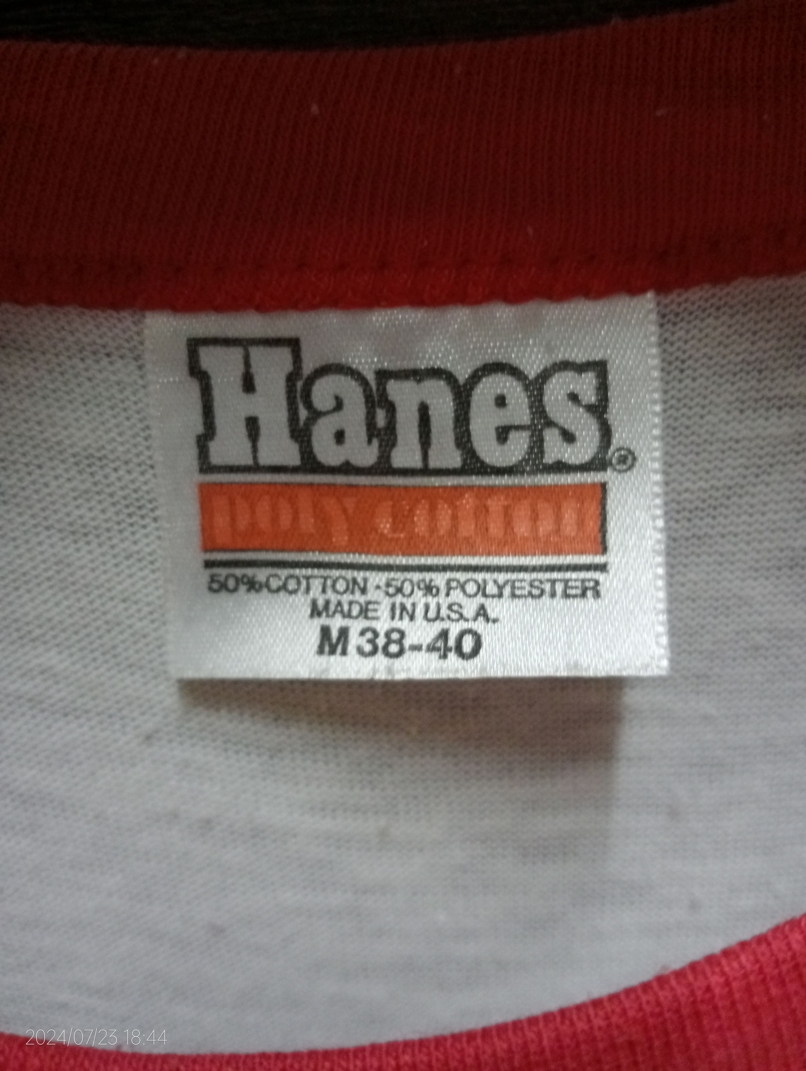 Vintage Vintage '80s Single Stitch Hanes Raglan Tee Very Rare USA Size US M / EU 48-50 / 2 - 2 Thumbnail