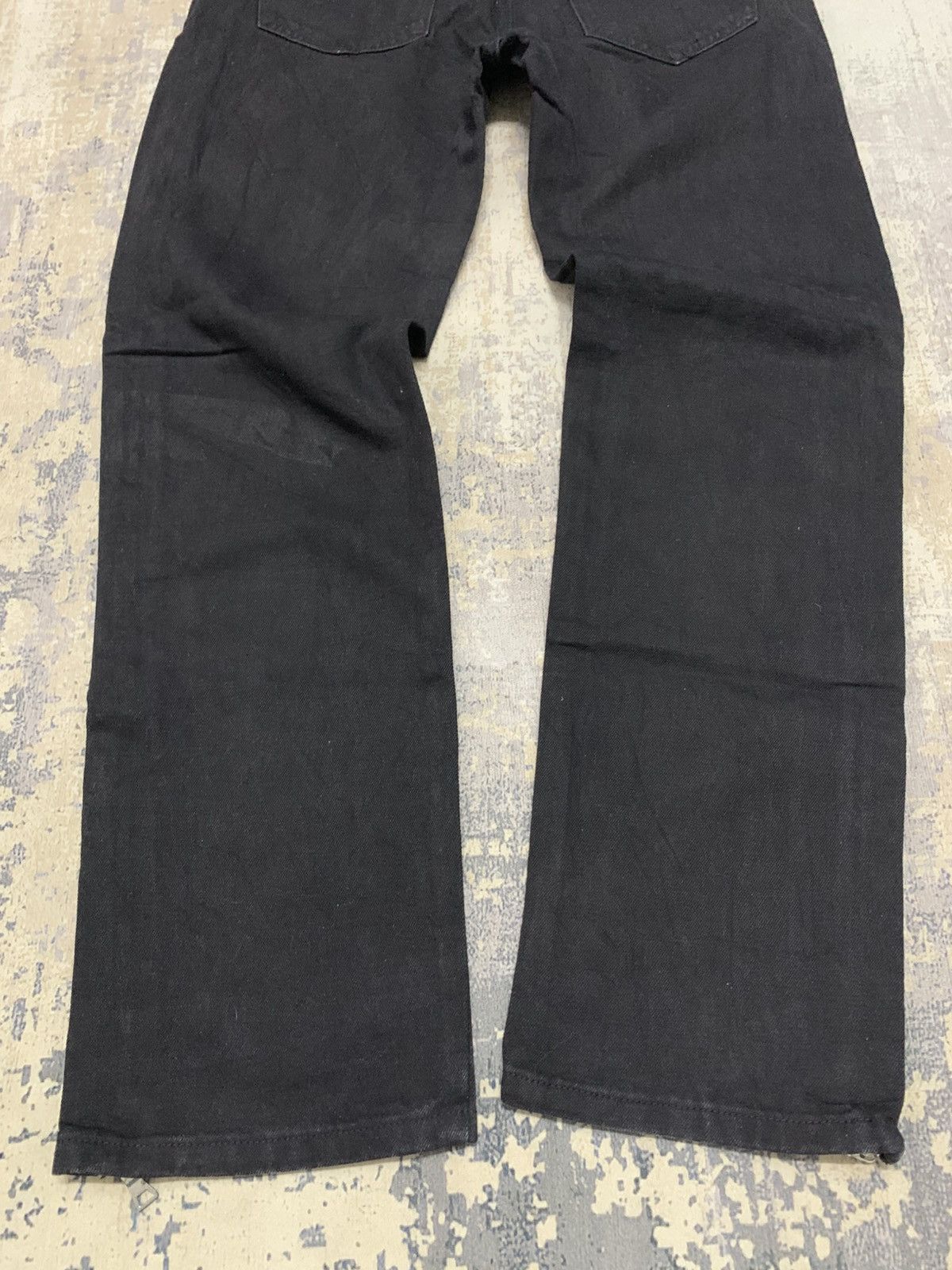 If Six Was Nine Y2K Fashion Zipper Black Flared Jeans Pant Size US 31 - 10 Thumbnail