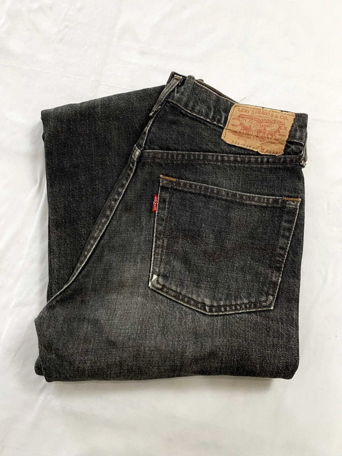 Vintage levis 503 jeans pants stone black