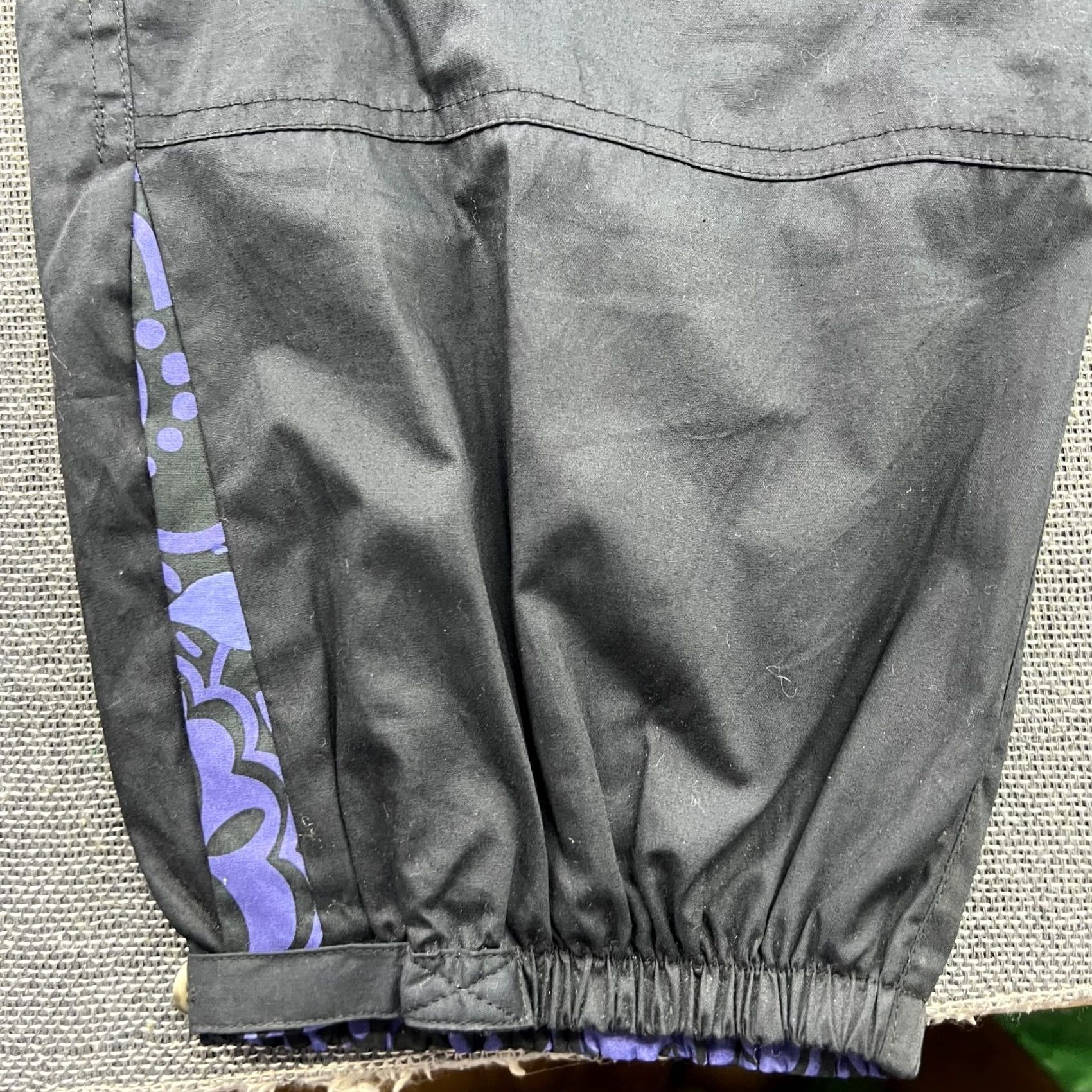 Vintage Gudrun Sjoden Pants Womens XL Black Nylon Windbreaker Cotton Lining Size 40" / US 18 - 4 Thumbnail