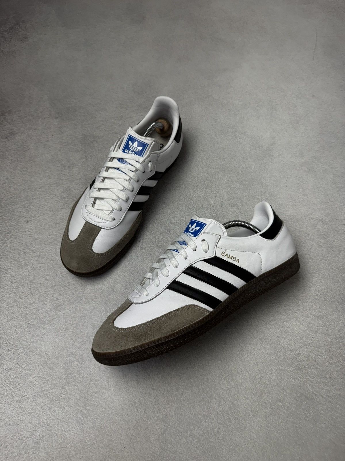 Vintage 2001 adidas Black Samba Sneakers with White Stripes 2000s  main image 2
