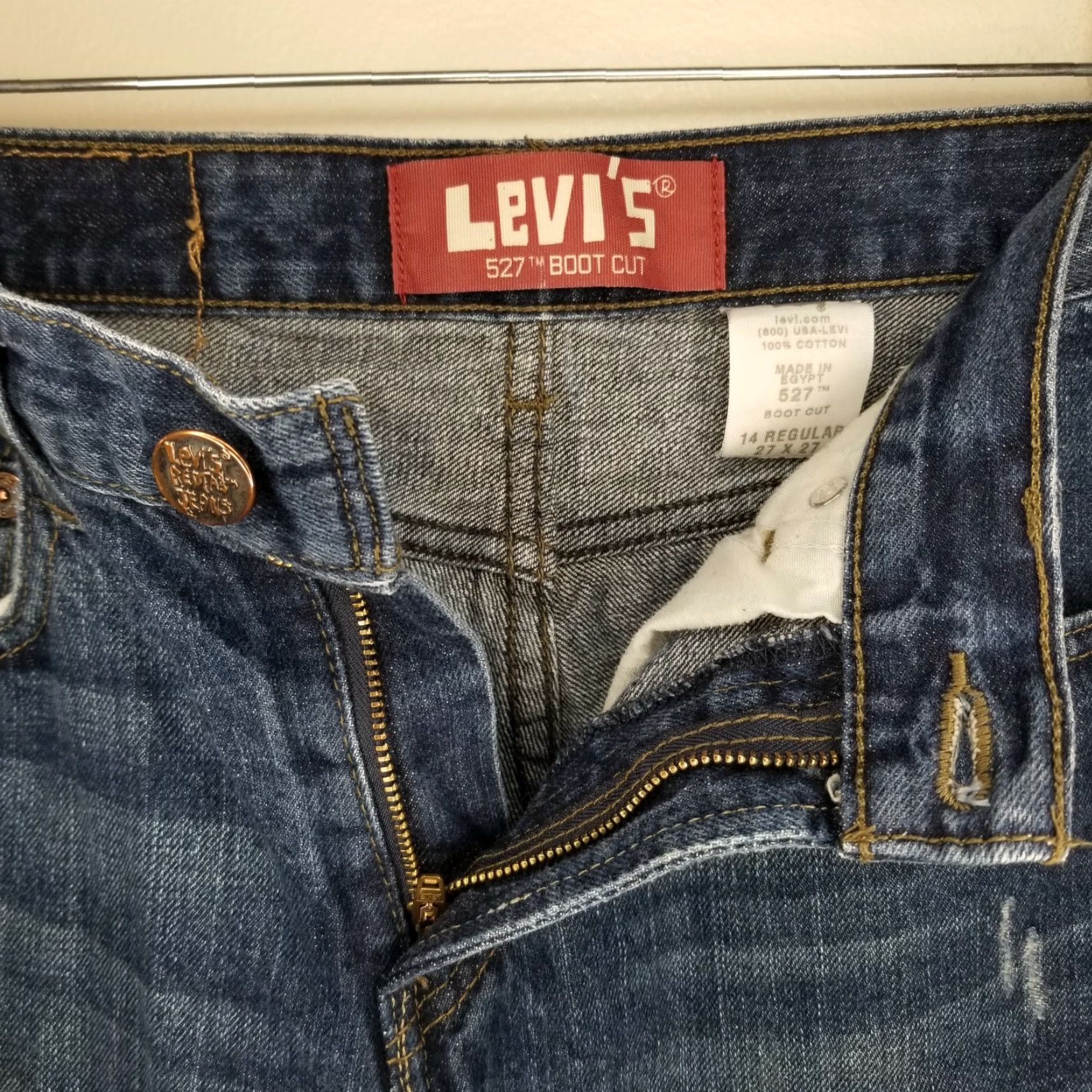 Levi's VINTAGE Levi's 527 Bootcut Jeans Red Tag - Jeans - Men - 27x27 - Blue - 527 Style - 90s/90s Era (Mens) Size US 27 - 3 Thumbnail