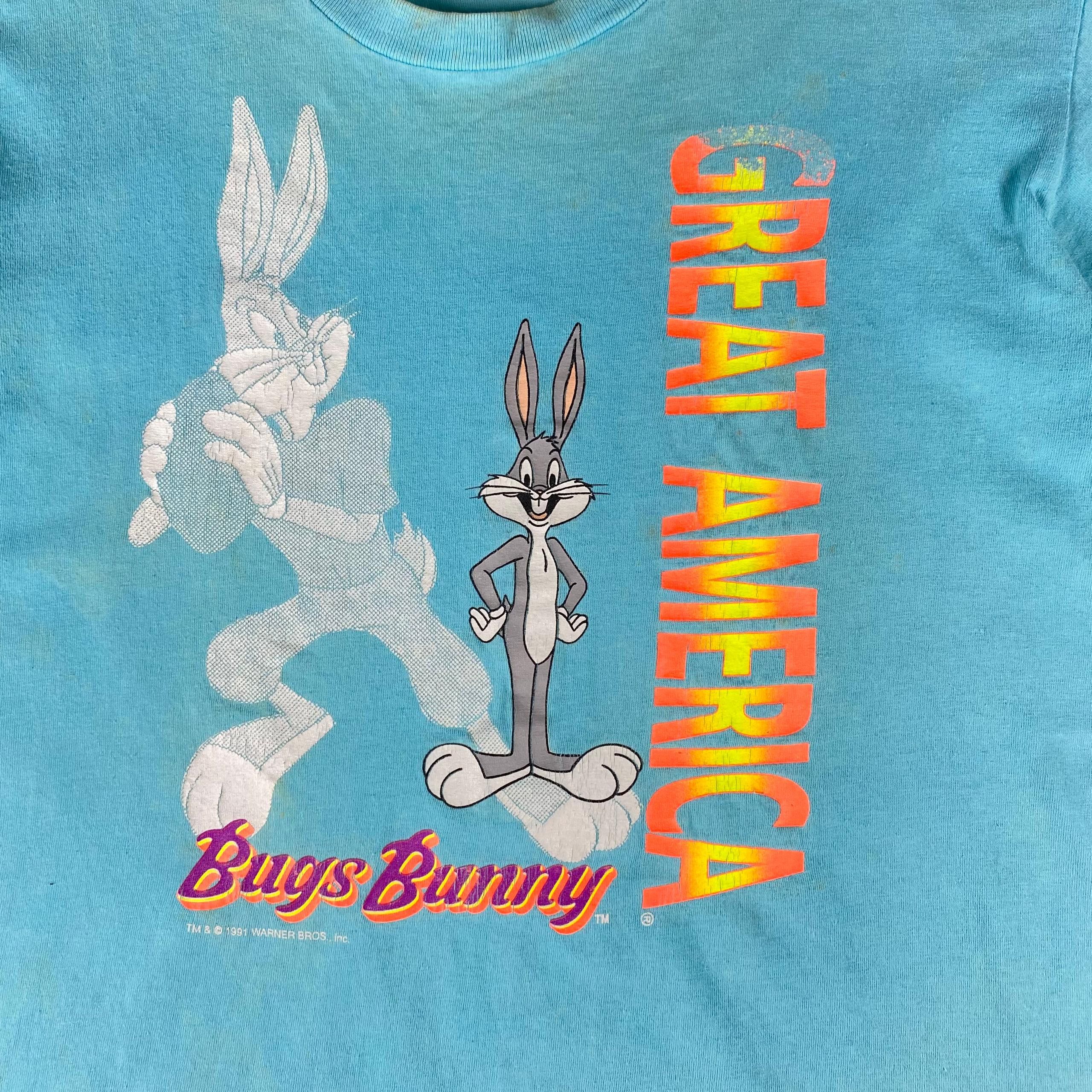 Disney Vintage 90s Bugs Bunny Great America Movie Tshirt Size US L / EU 52-54 / 3 - 3 Thumbnail