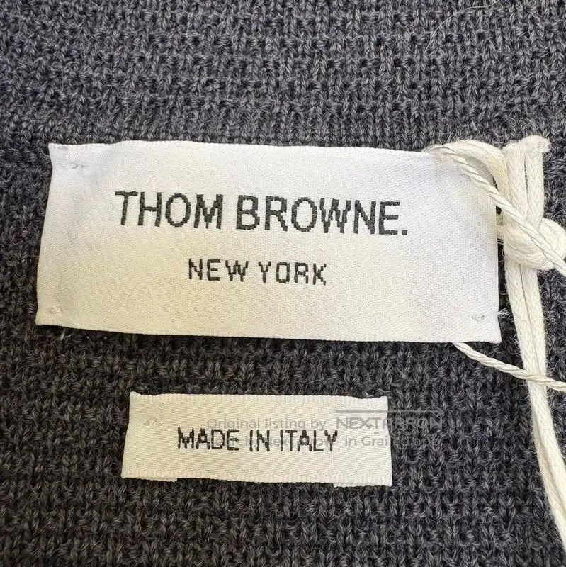 Thom Browne Thom Browne Gray Wool Cropped Cardigan . Size L / US 10 / IT 46 - 6 Thumbnail