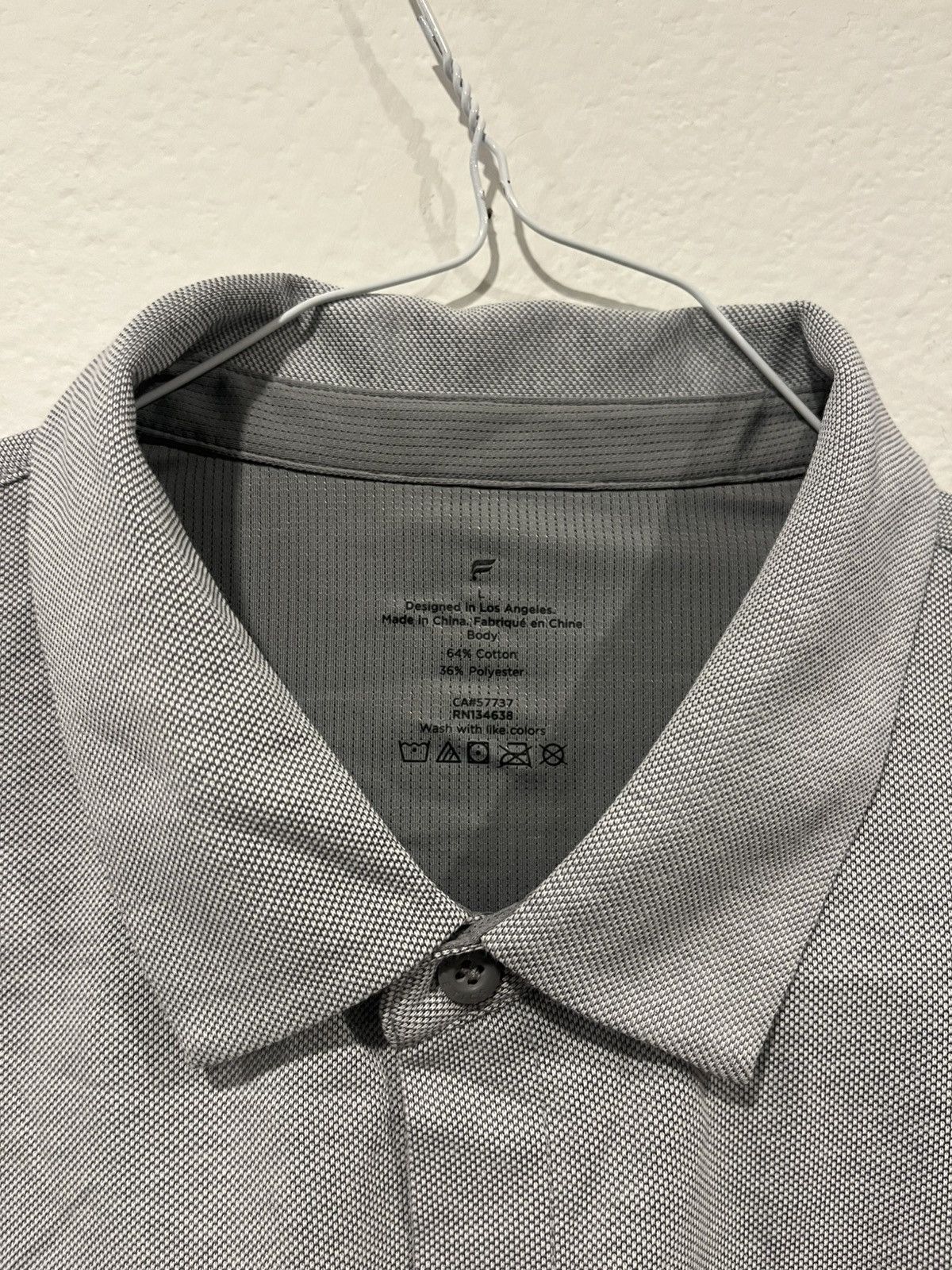 Fabletics Fabletics Men's The Dash Long Sleeve Button Up Knit gray Size US L / EU 52-54 / 3 - 2 Thumbnail