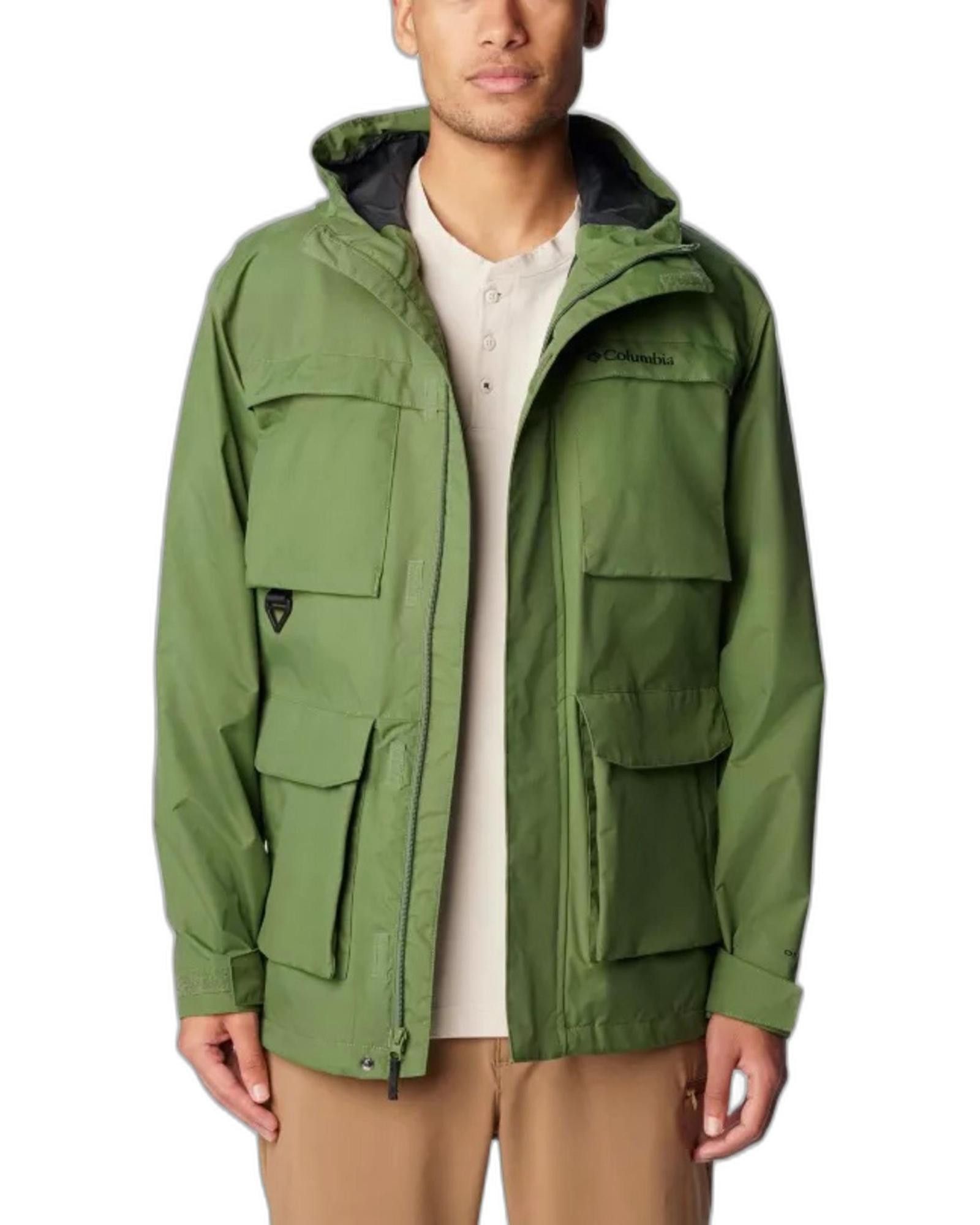 Image of Columbia Polyester Jacket With Front Pockets in Green, Women's (Size 2XL)