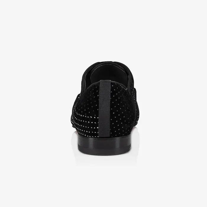 Christian Louboutin o1s1wg111224 Greggy Chick Flat Velvet in Black Size US 11 / EU 44 - 4 Thumbnail