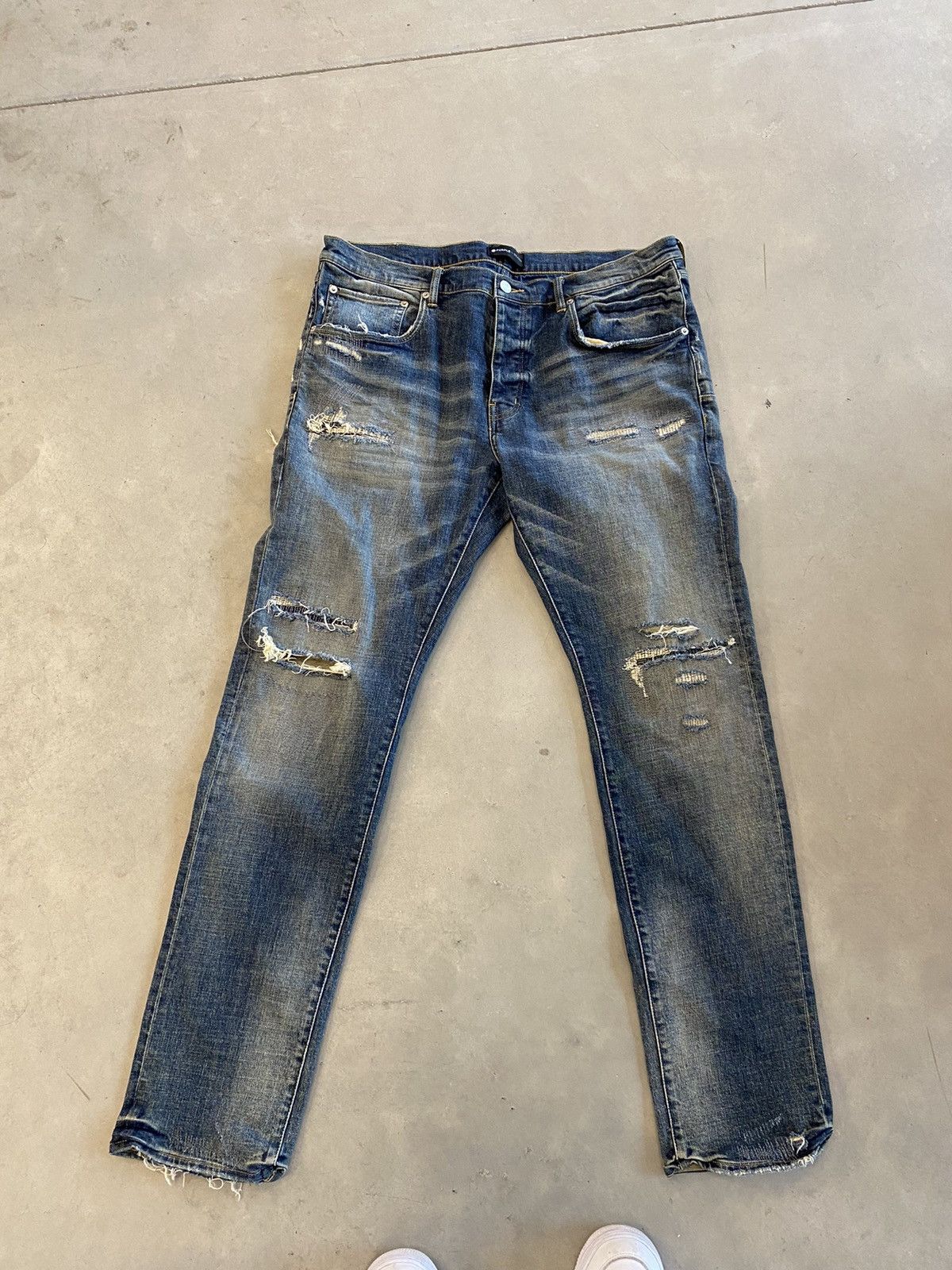 Purple Brand Purple Brand Distressed Denim Navy Size US 38 / EU 54 - 1 Thumbnail