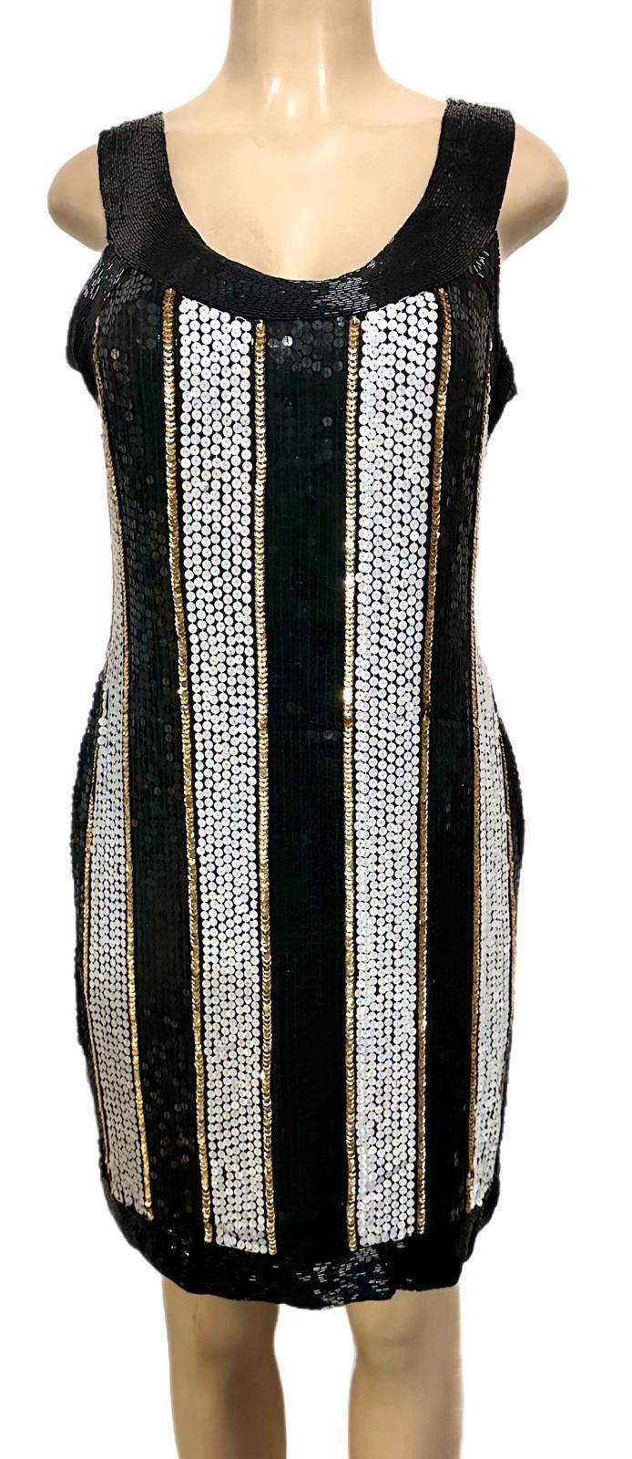 Other Sequined Dress Black White Gold size 8 Size M / US 6-8 / IT 42-44 - 1 Preview