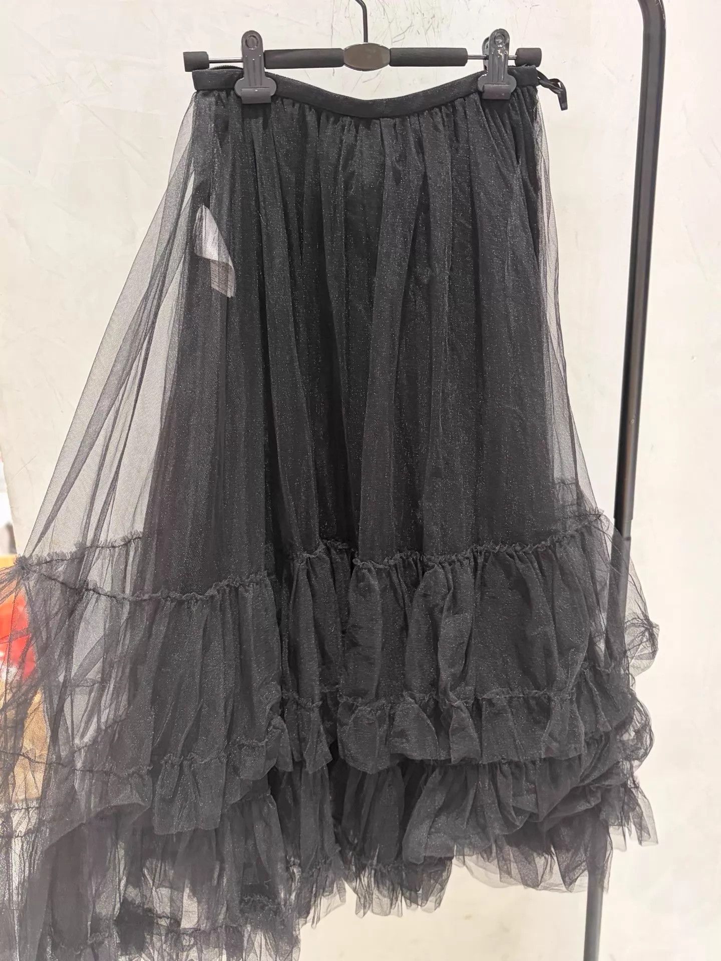 Valentino Valentino New Black Long Tulle Tiered Skirt Size 38 Waist 66 Size 26" / US 2 / IT 38 - 5 Thumbnail