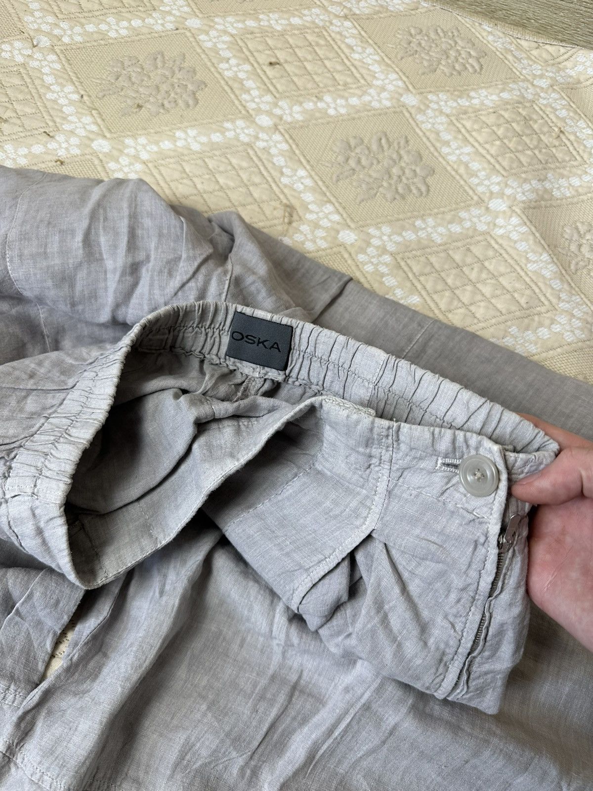OSKA 🔥 OSKA Vintage Wide Oversize Linen Pants Trousers Y2K Size 27" / US 4 / IT 40 - 4 Thumbnail