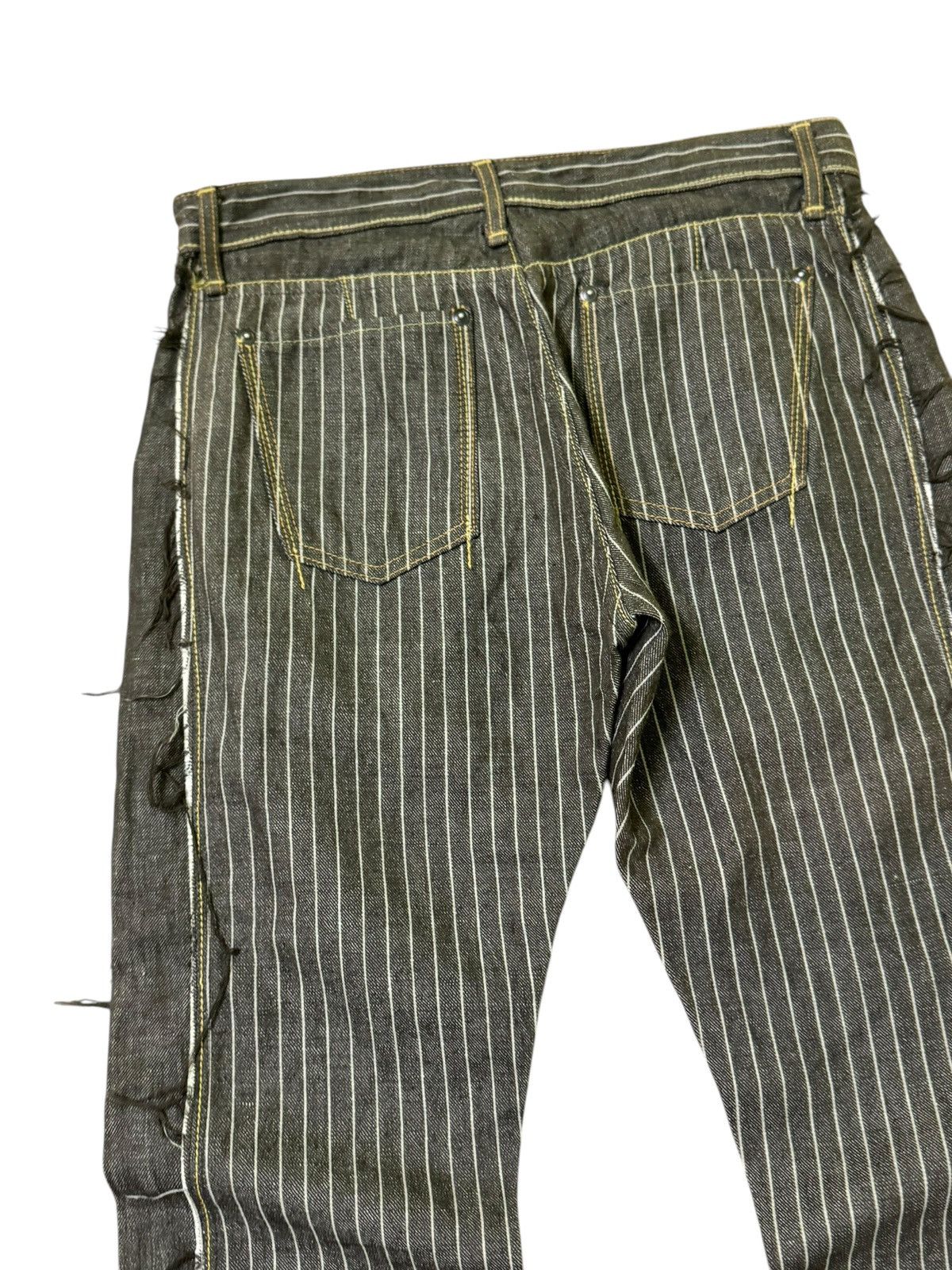 Hysteric Glamour FLARE STRIPED BROWN RECONSTRUCTED BOOT CUT DENIM Size US 28 / EU 44 - 9 Thumbnail