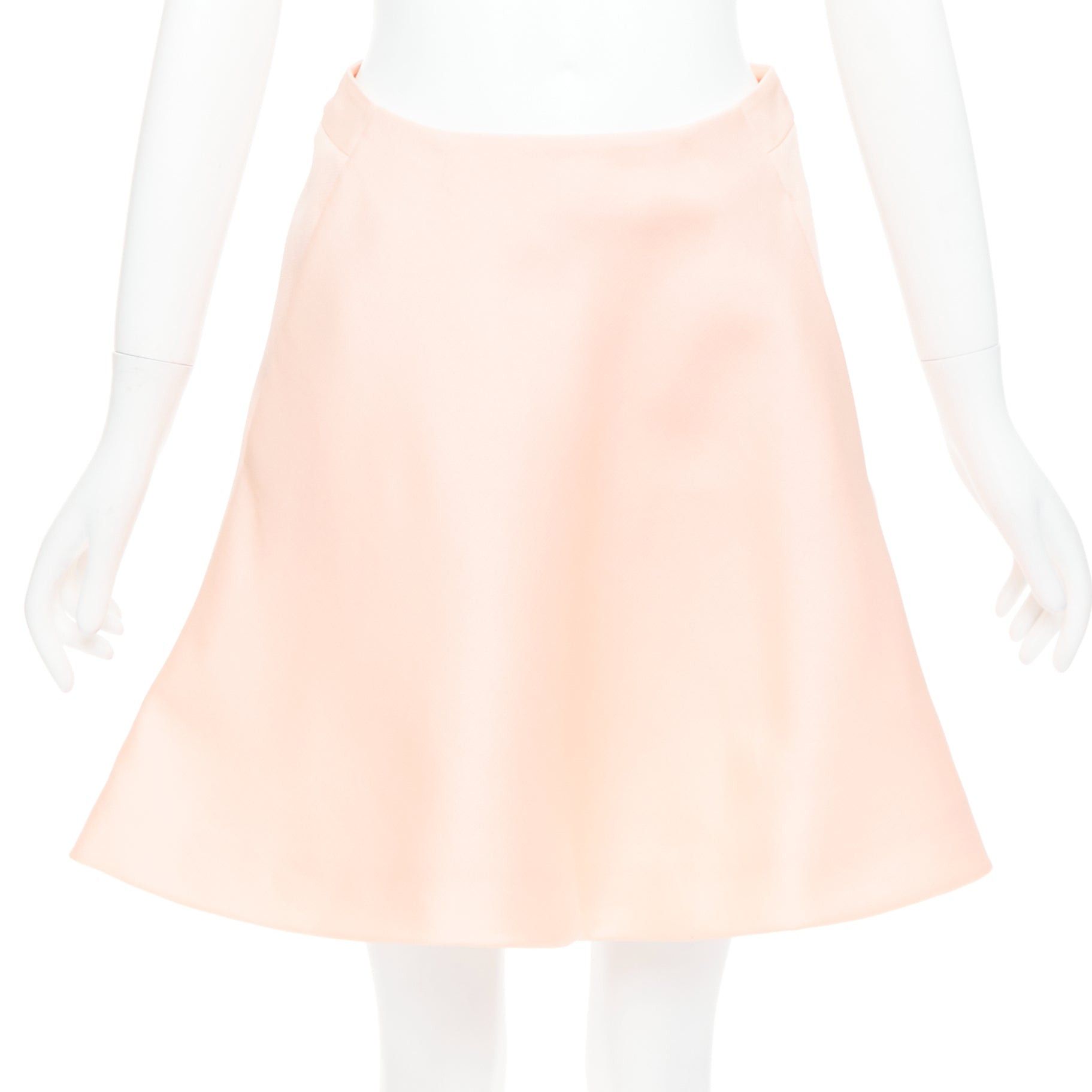Balenciaga BALENCIAGA 2013 pink 100% silk crepe panelled Aline knee skirt FR38 M Size 28" / US 6 / IT 42 - 1 Thumbnail