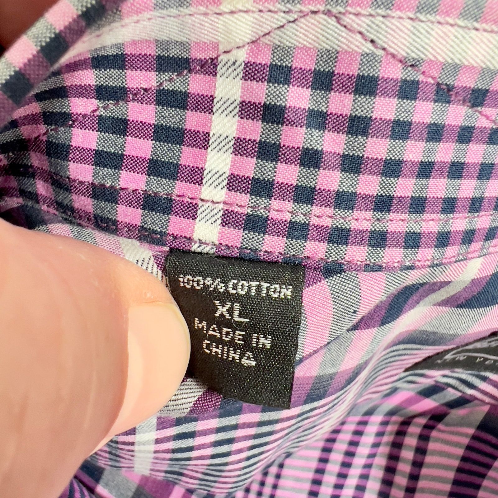 Ike Behar Ike Behar New York Button Shirt Men's XL Purple Grey Check Size US XL / EU 56 / 4 - 7 Thumbnail