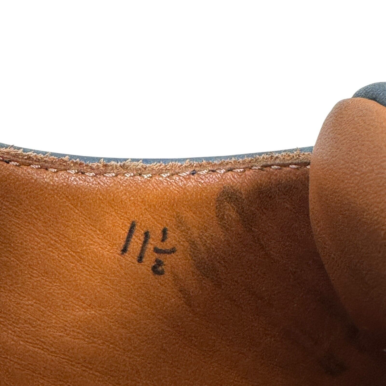 Bontoni Bontoni Burnished Leather Sneakers Men’s 11.5 Dark Blue Size US 11.5 / EU 44-45 - 8 Thumbnail