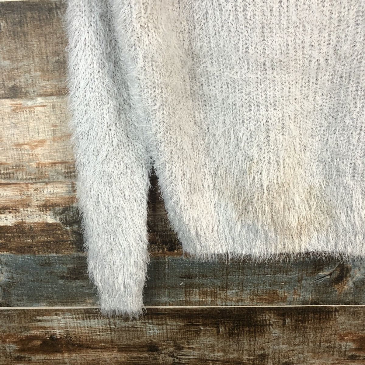 Homespun Knitwear × Japanese Brand DL H&M Grey Mohair shaggy fur Knitwear #C032 Size M / US 6-8 / IT 42-44 - 7 Thumbnail