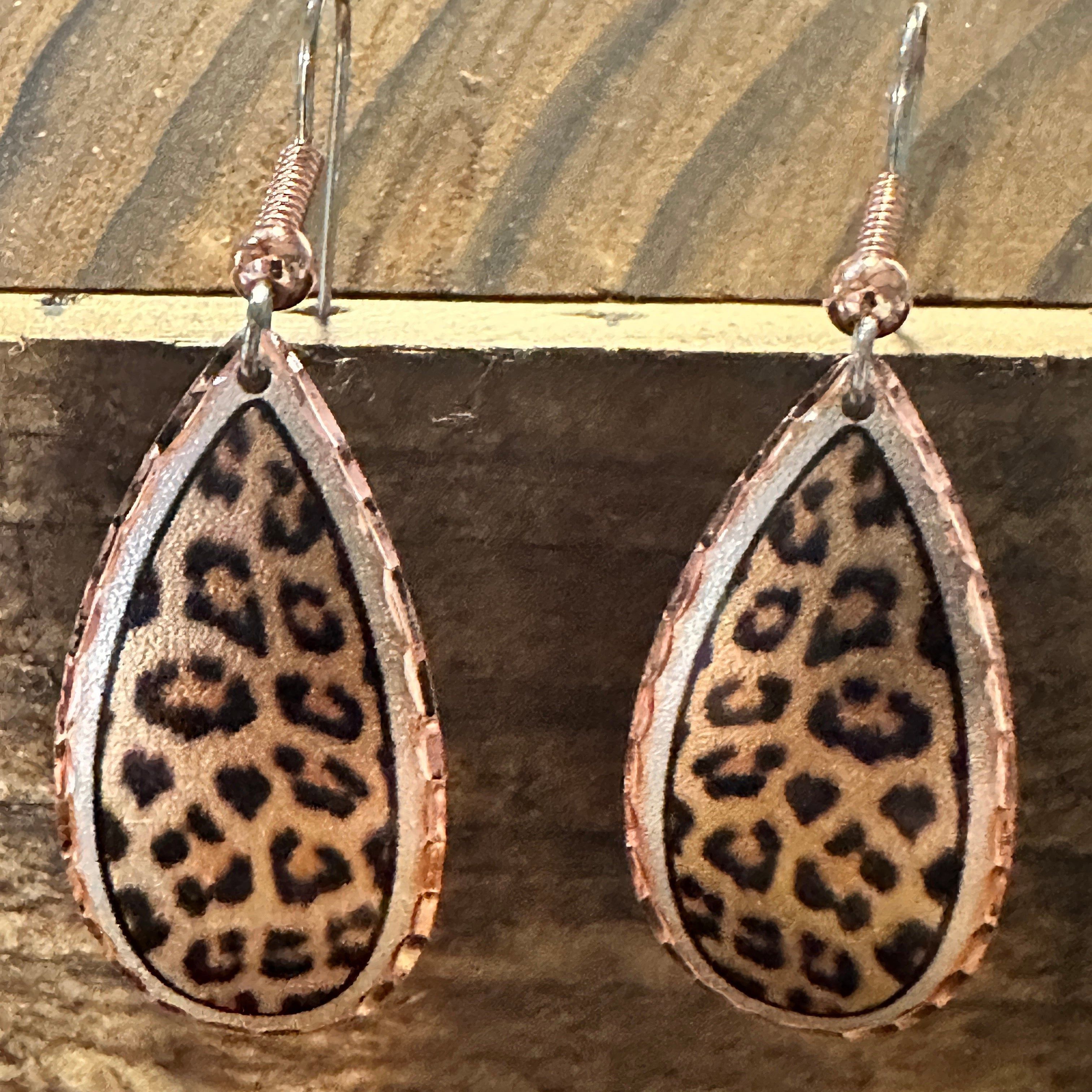 Other Handmade Boho Copper Earrings, Leopard Wire Drop Earrings, G Size ONE SIZE - 3 Thumbnail