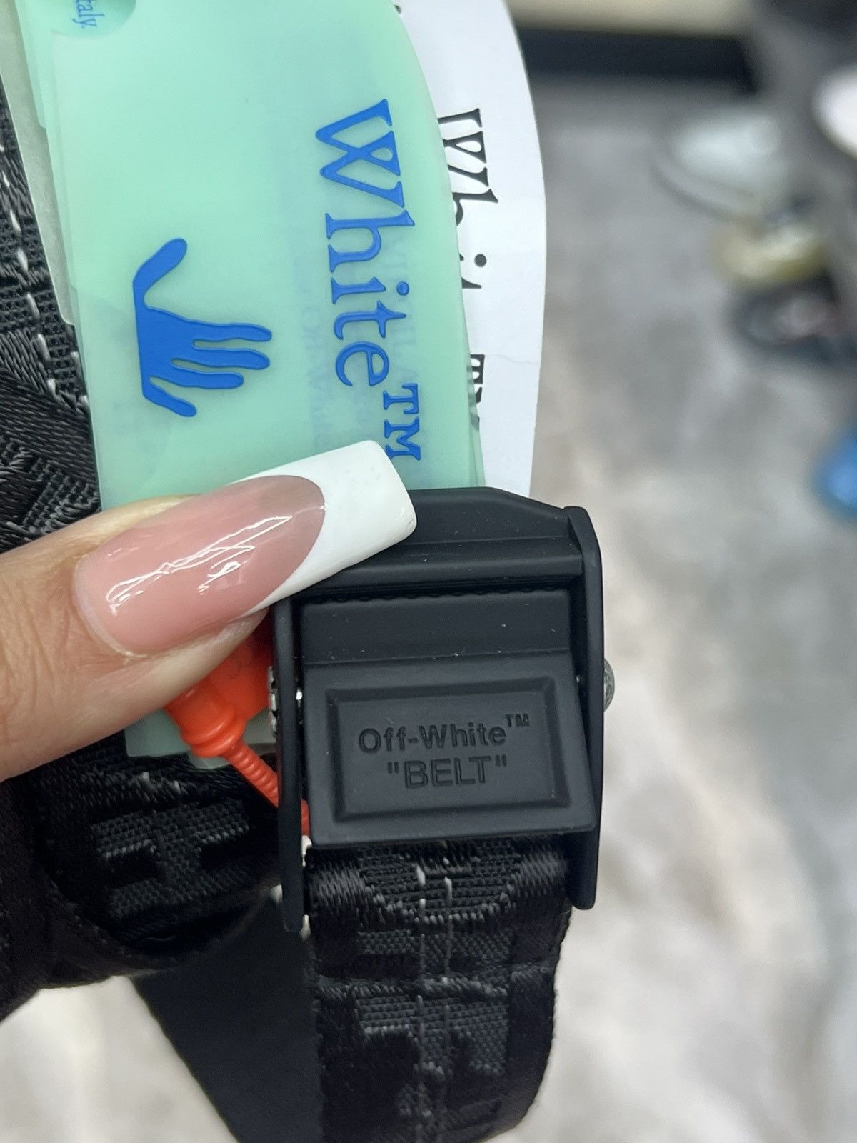 Off-White Off-White Black Skinny Belt Size ONE SIZE - 3 Thumbnail