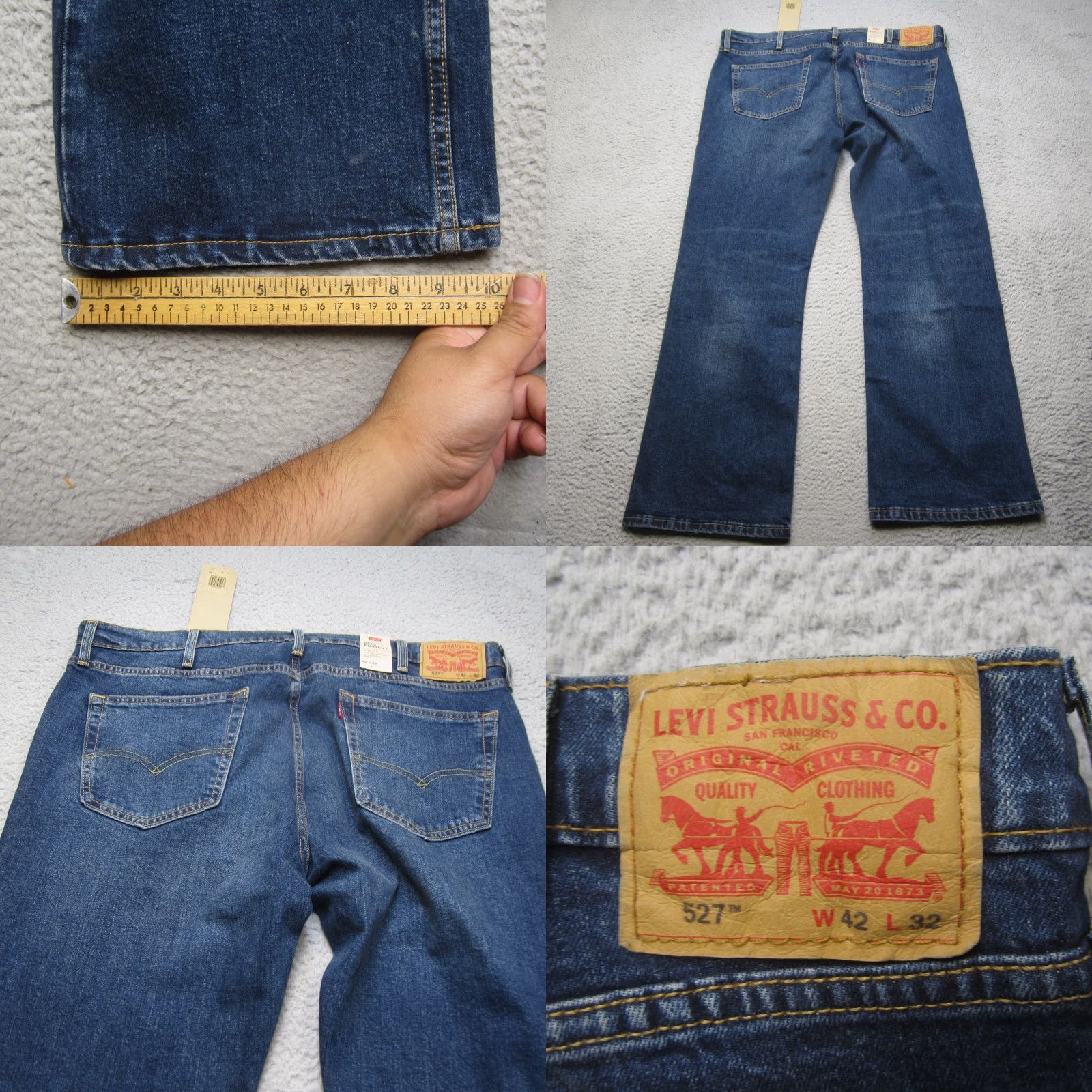 Levi's VINTAGE Levi's 517 Jeans Mens 42x32 Blue Bootcut USA Made Cowboy Cut Stretch Denim Size US 42 / EU 58 - 8 Thumbnail