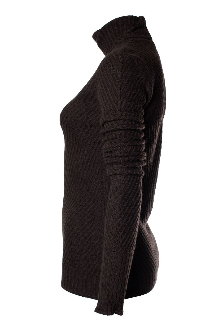 Hermes Hermes, ribbed brown turtleneck Size L / US 10 / IT 46 - 2 Thumbnail