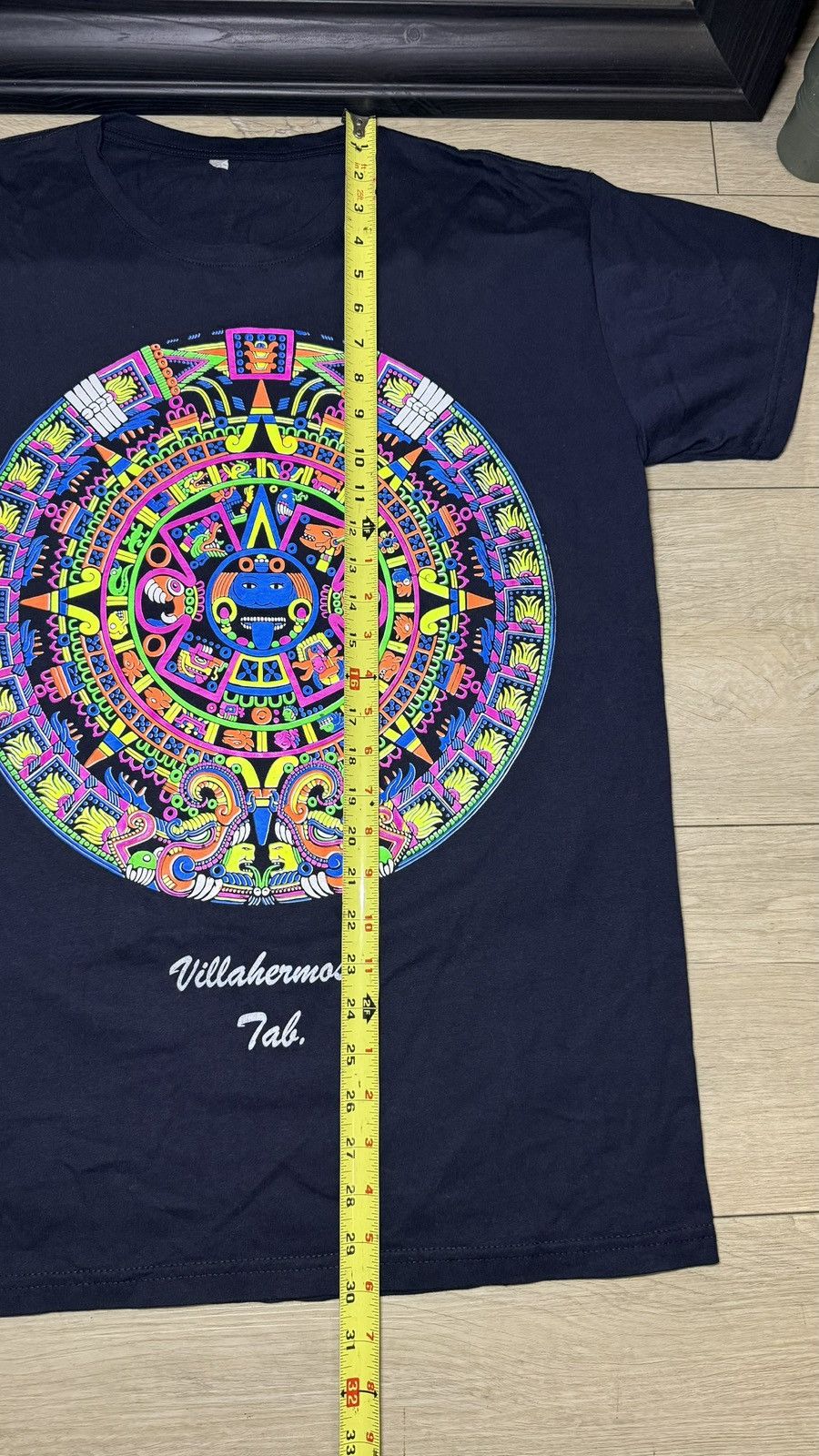 Other Y2K 2000s Aztec Calendar Black Light Mexico Shirt Size US L / EU 52-54 / 3 - 6 Thumbnail