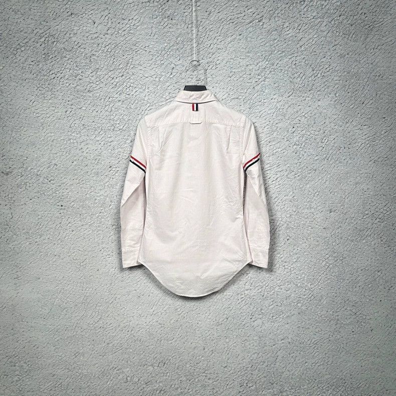 Thom Browne Thom browne Pink women's double-sleeved webbing shirt 2503- Size XS / US 0-2 / IT 36-38 - 2 Thumbnail
