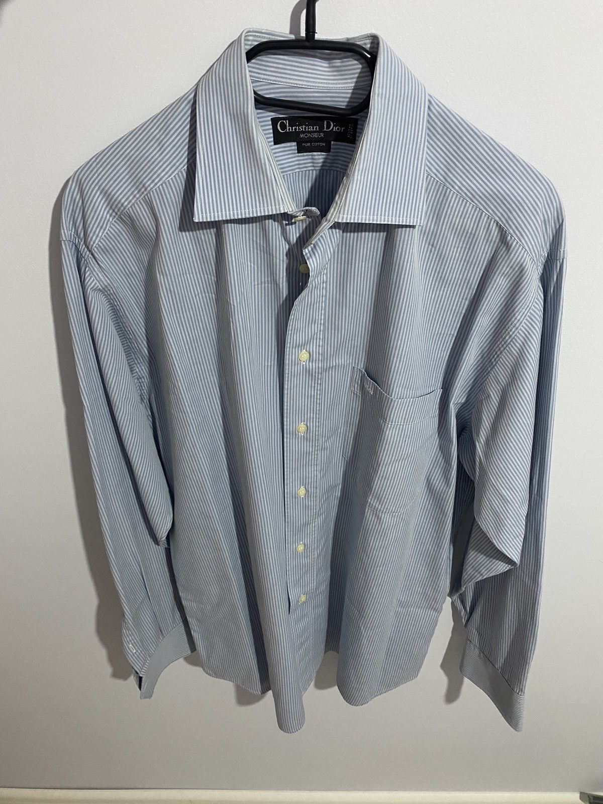 Christian Dior Monsieur Vintage Christian Dior monsieur stripped shirt button up Size US XL / EU 56 / 4 - 1 Thumbnail