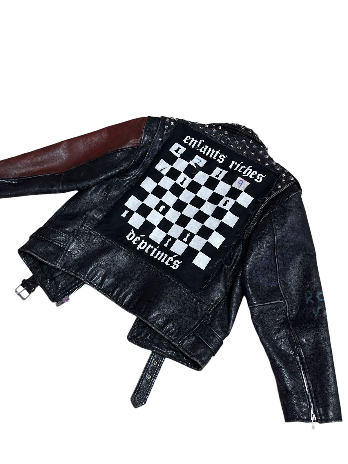 Enfants Riches Deprimes ERD 1/1 “Romeo Void” Hand Painted Leather Jacket Size US XL / EU 56 / 4 - 4 Thumbnail